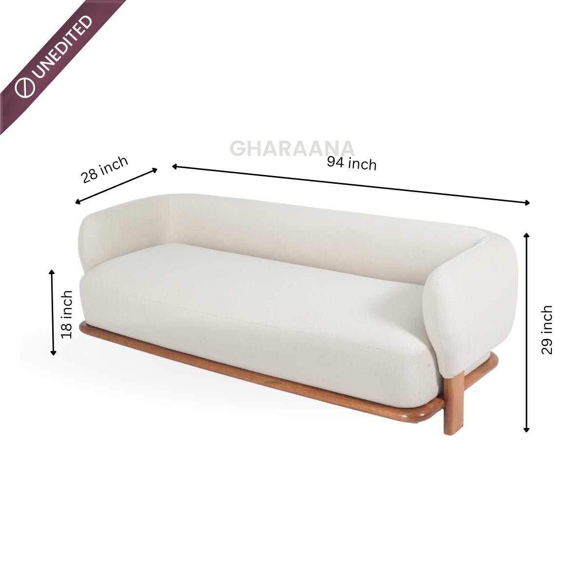 Forum Custom Wooden Upholstered Sofa - Sofas - Gharaana