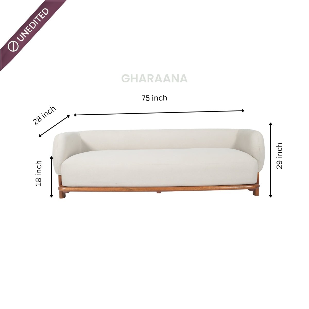 Forum Custom Wooden Upholstered Sofa - Sofas - Gharaana