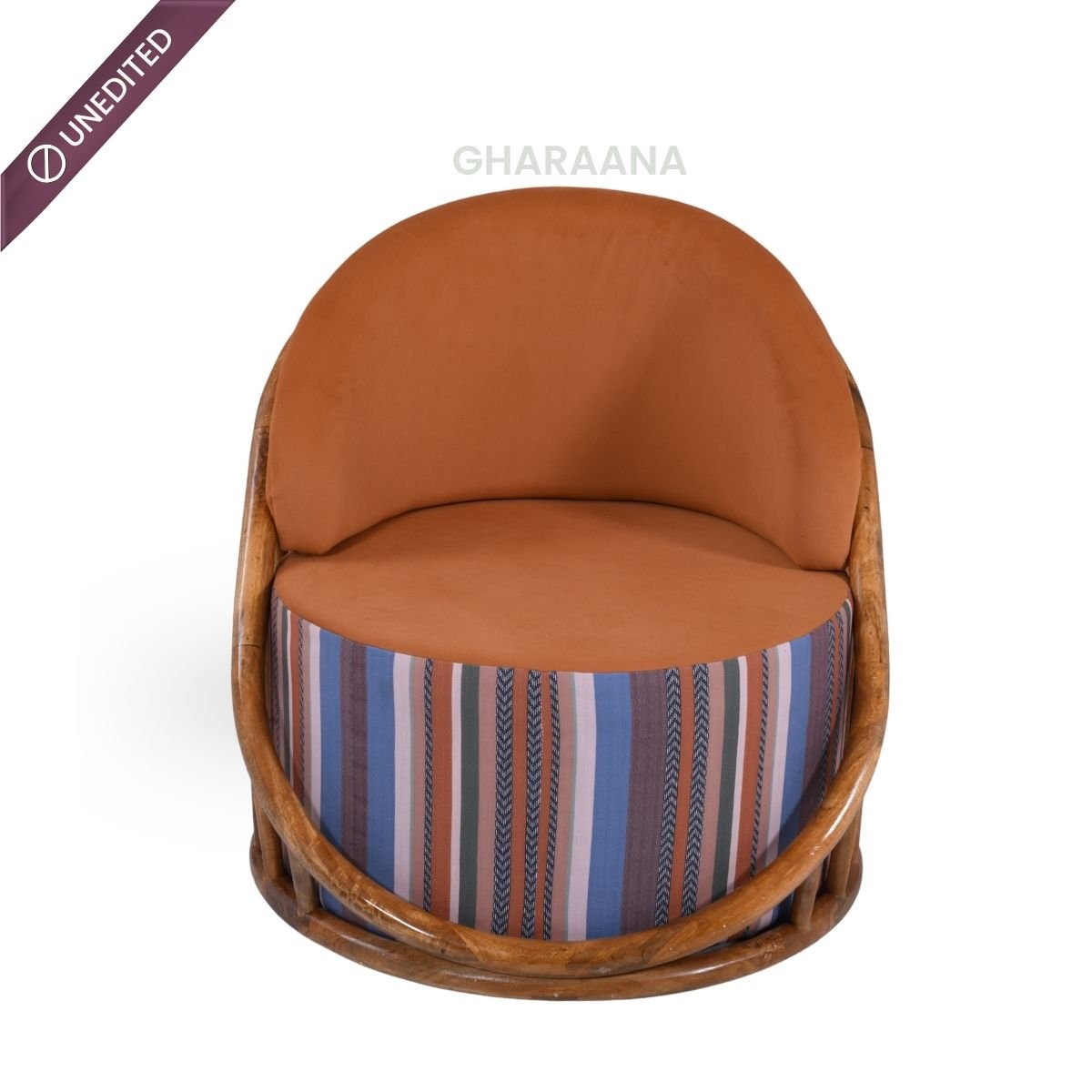 Sloan Plush Wooden Armchair - Armchairs - Gharaana