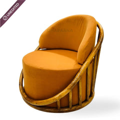 Sloan Plush Wooden Armchair - Armchairs - Gharaana