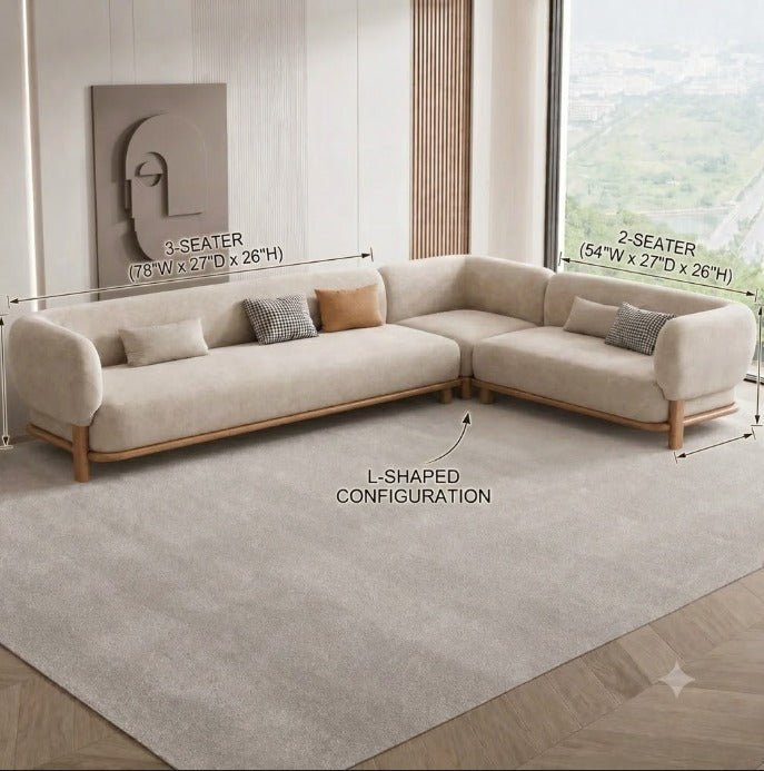 Forum Custom Wooden Upholstered Sofa - Sofas - Gharaana