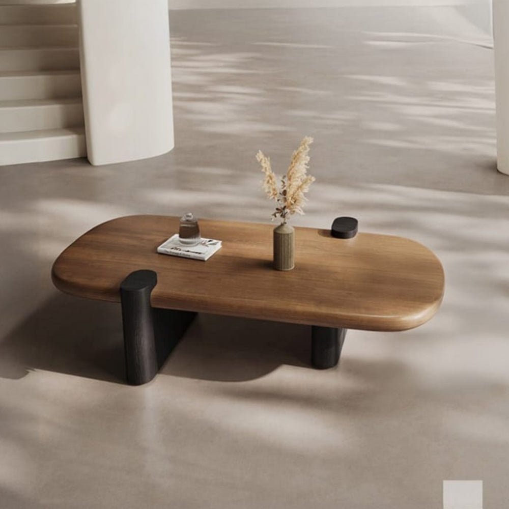 Rooted Modern Solid Wood Center Table - Centre Tables - Gharaana