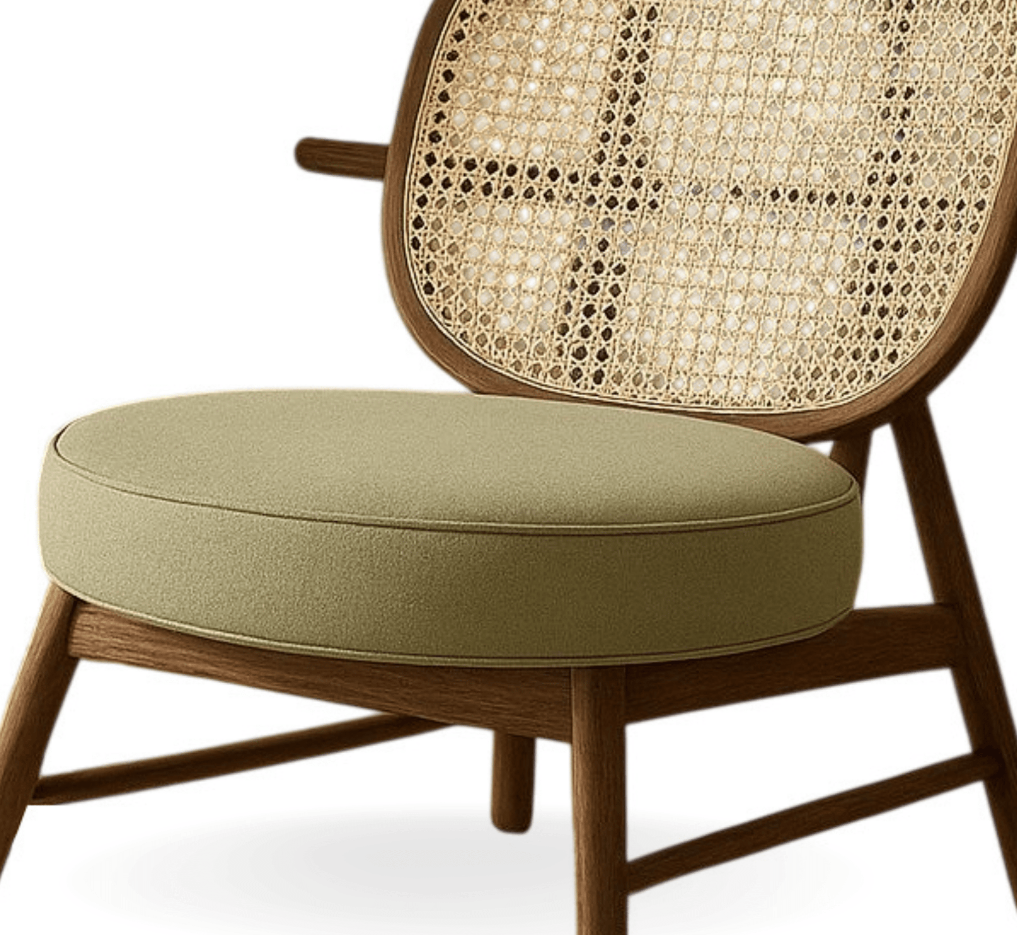 Abby Wooden Plush Armchair - Armchairs - Gharaana
