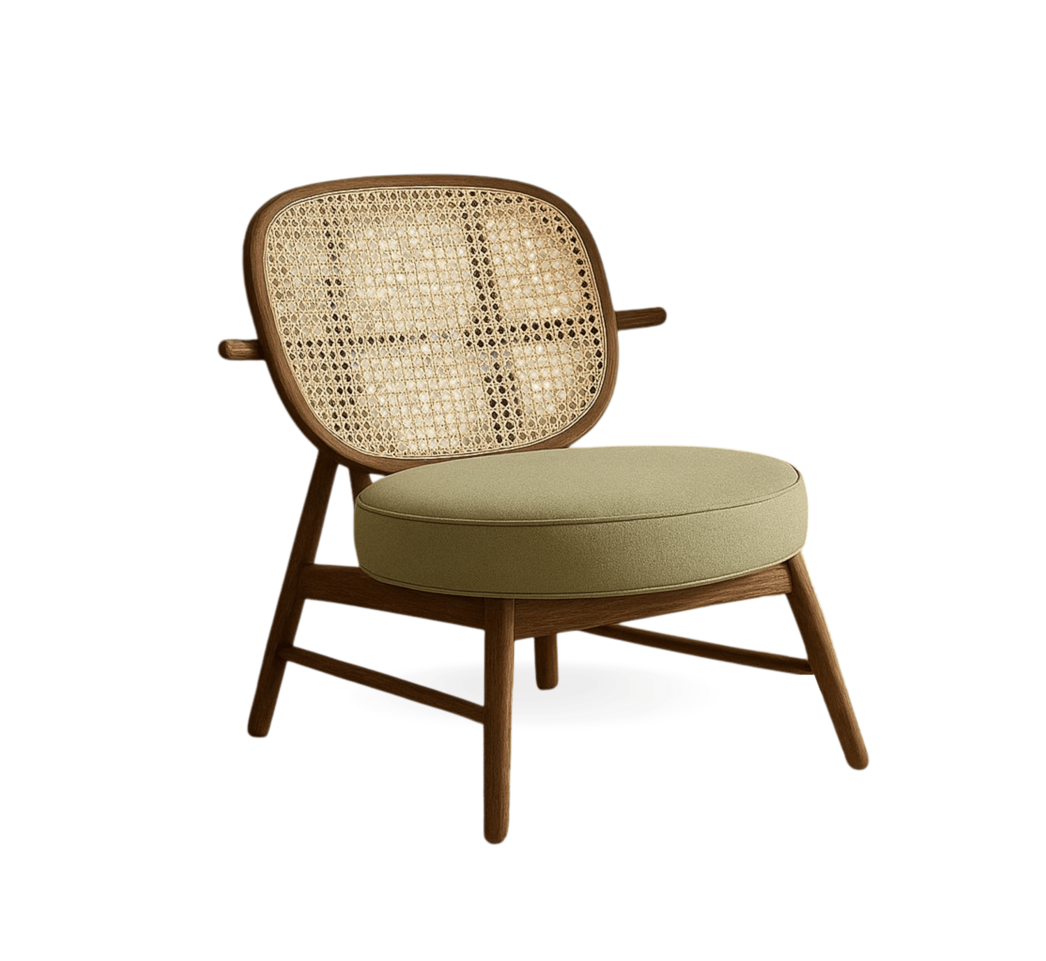 Abby Wooden Plush Armchair - Armchairs - Gharaana