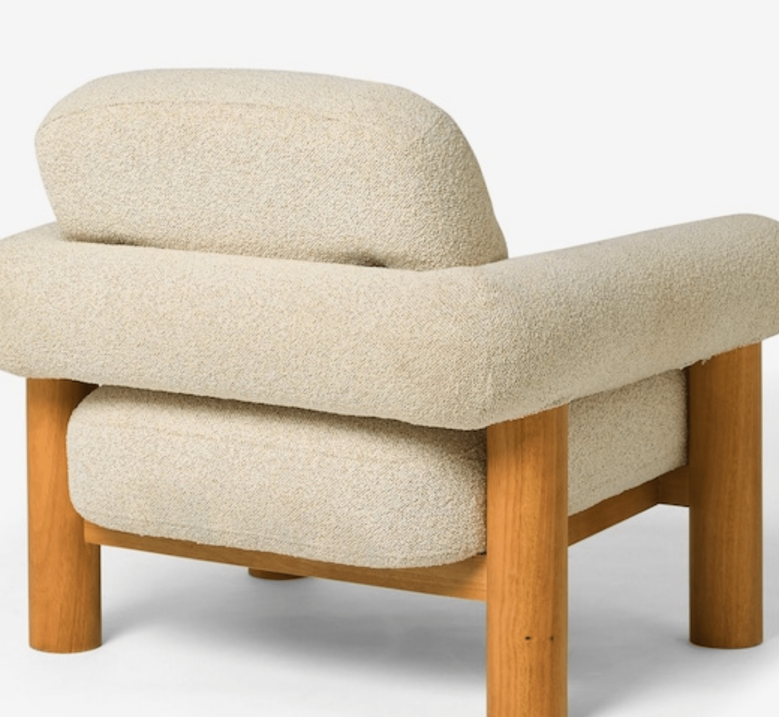 Gharaana Armchairs Casa Wooden Plush Armchair