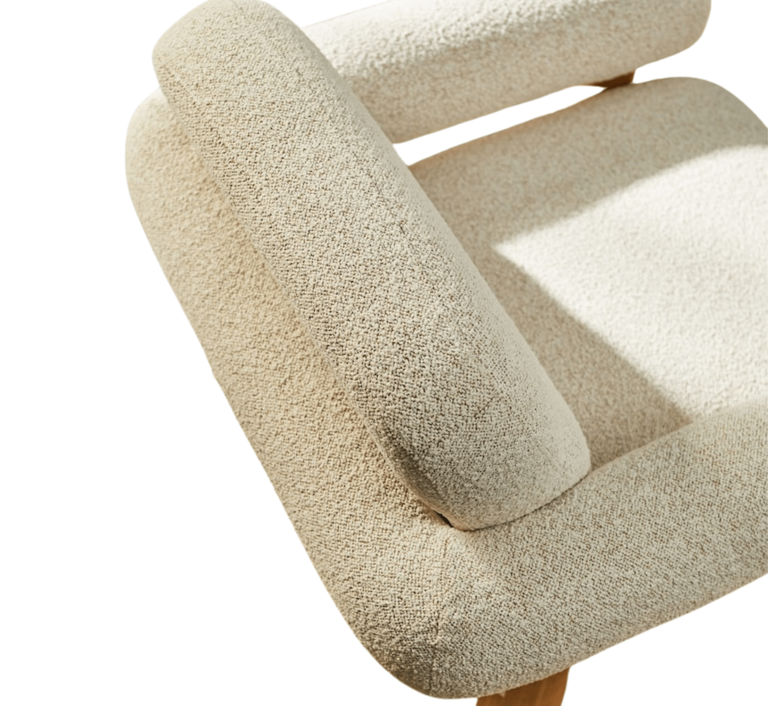 Gharaana Armchairs Casa Wooden Plush Armchair