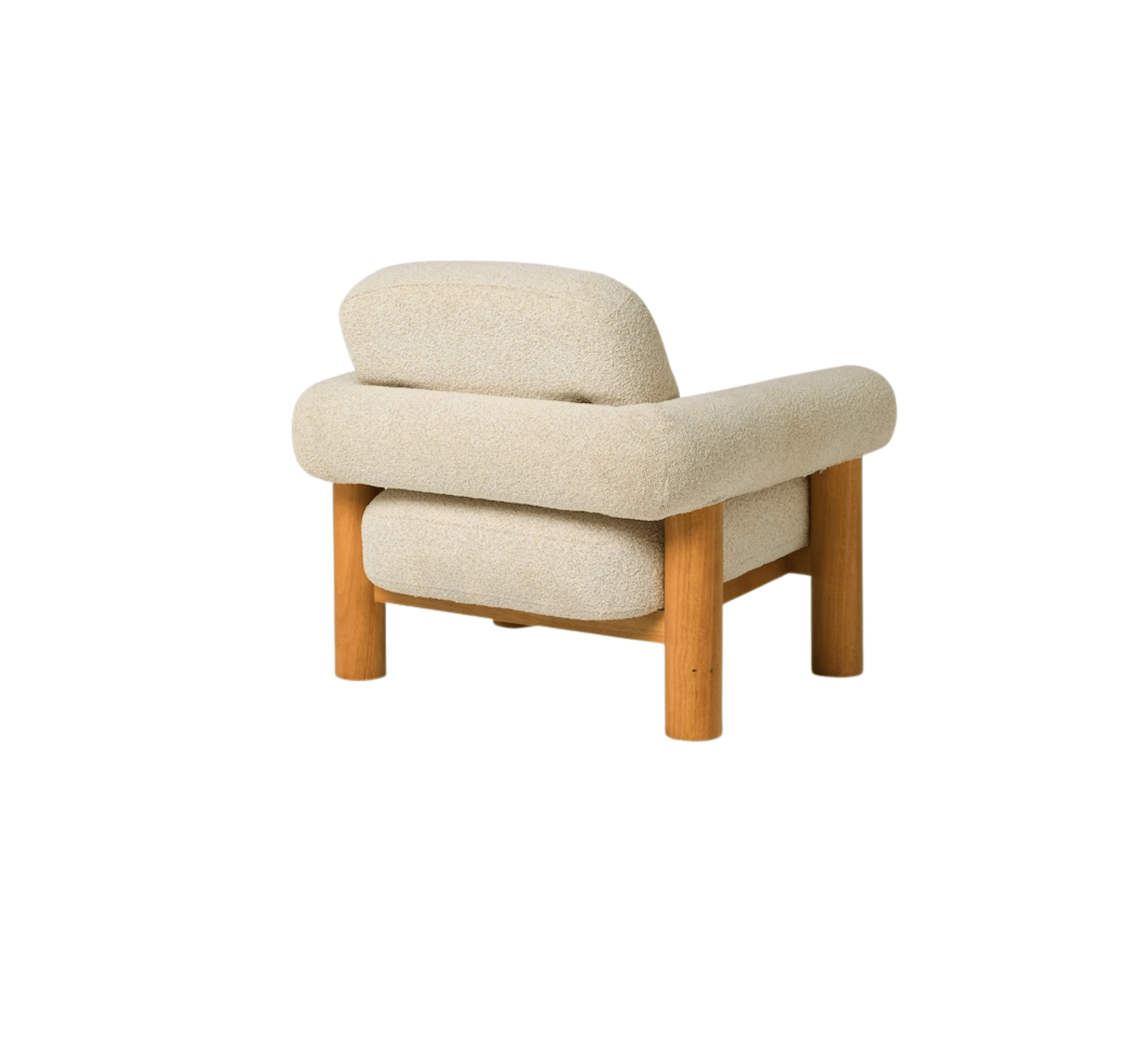 Gharaana Armchairs Casa Wooden Plush Armchair