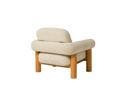 Gharaana Armchairs Casa Wooden Plush Armchair