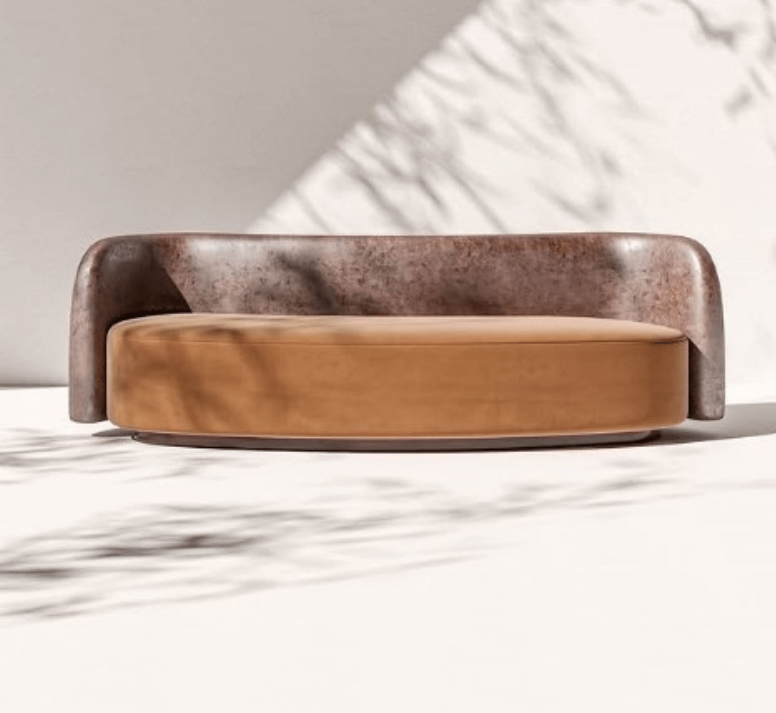 Gharaana Armchairs Cleo Wooden Plush 2-Seater Sofa