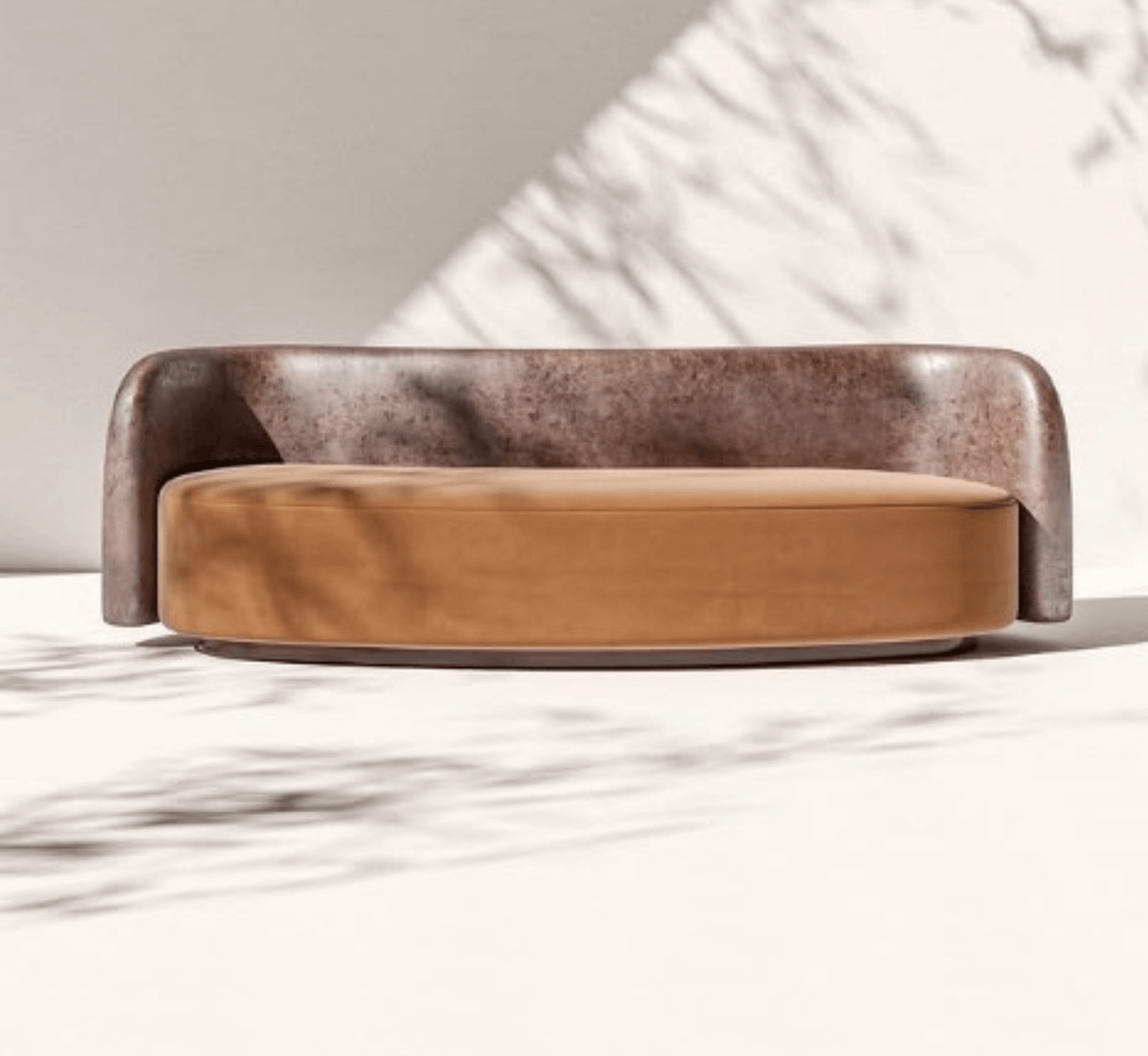 Gharaana Armchairs Cleo Wooden Plush 2-Seater Sofa