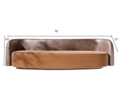 Gharaana Armchairs Cleo Wooden Plush Sofa