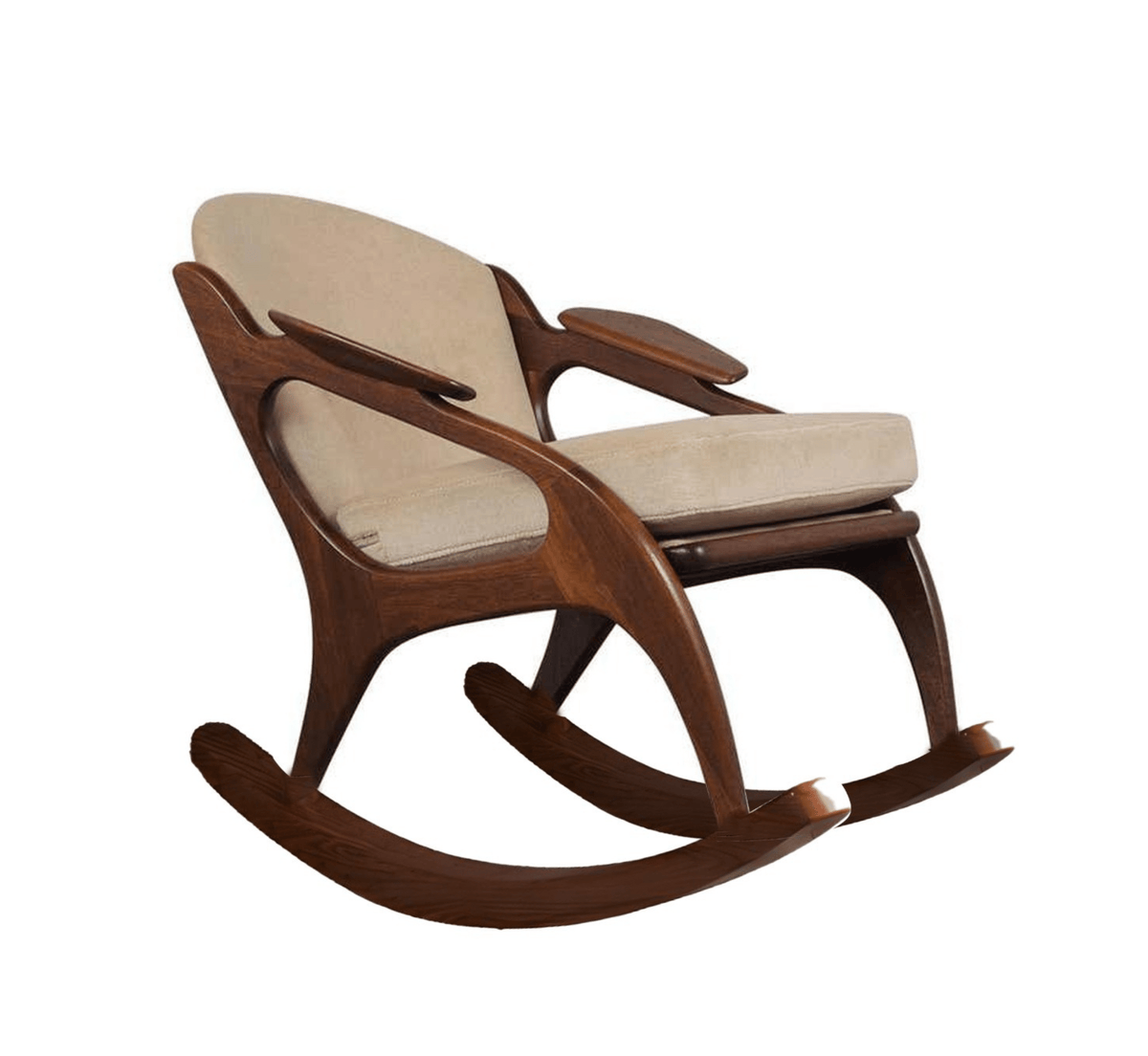 Gharaana Armchairs Kirk Wooden Rocking Chair