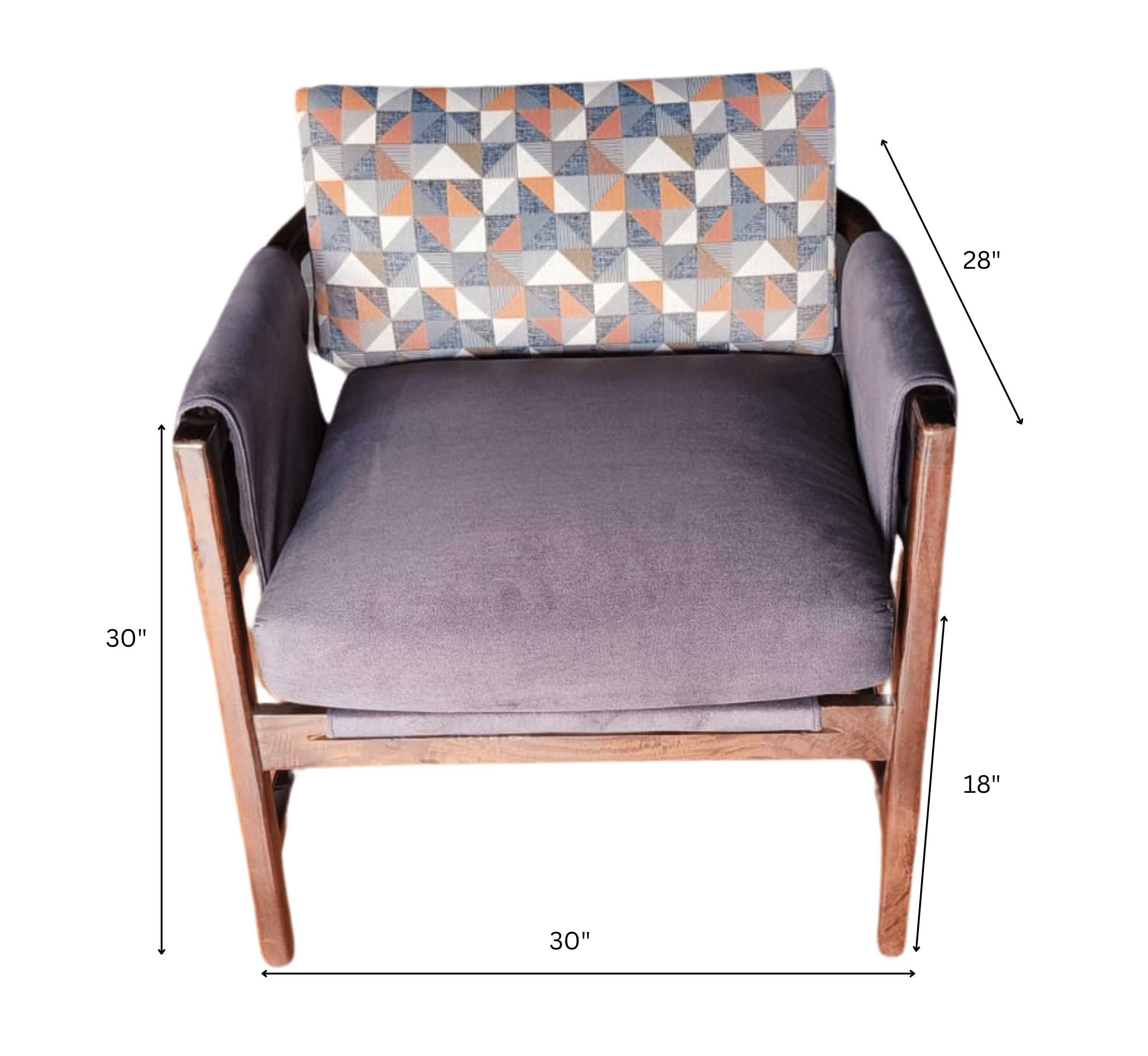 Gharaana Armchairs Kram Plush Armchair