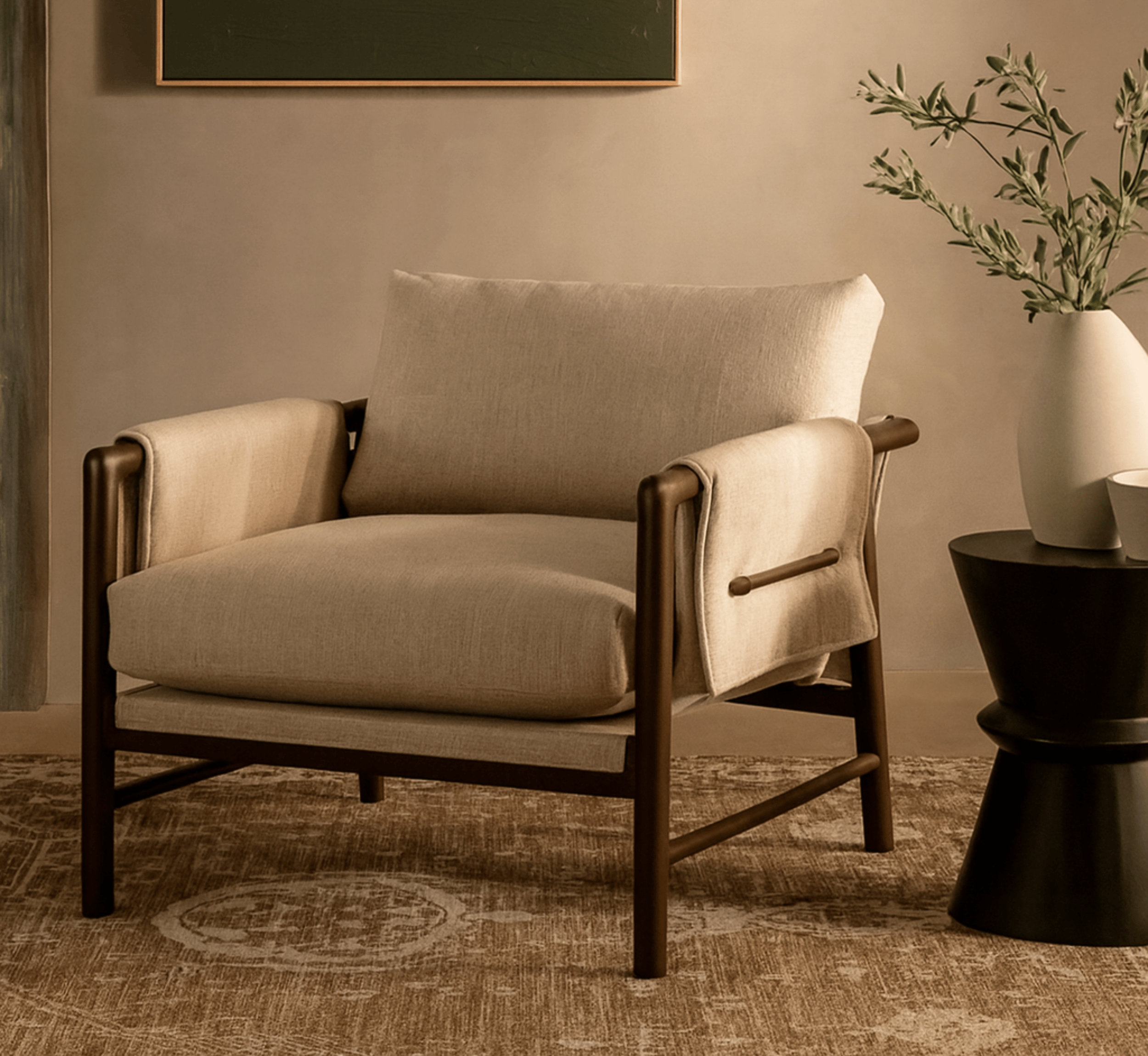 Gharaana Armchairs Kram Plush Armchair