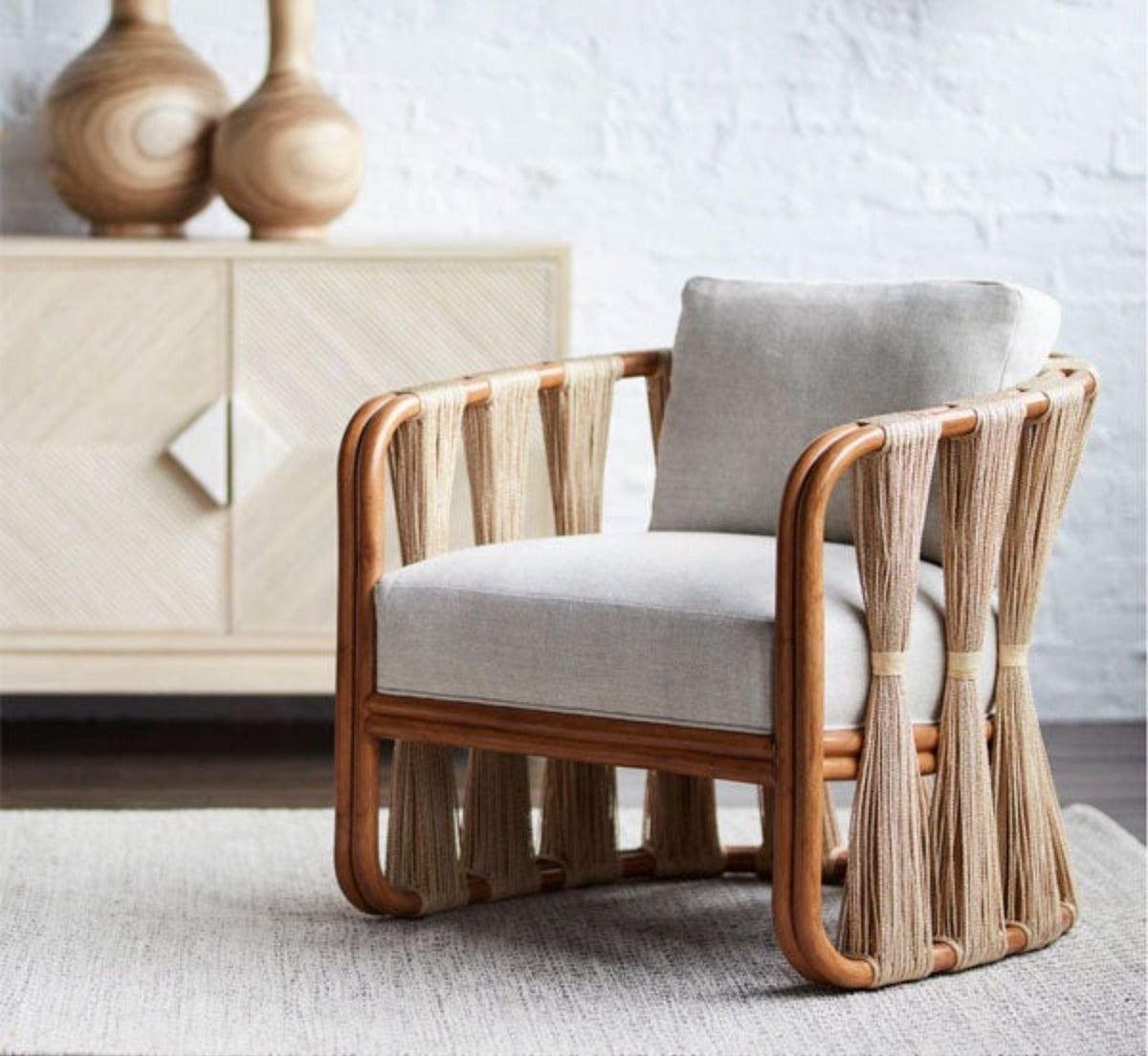 Gharaana Armchairs Mac & Morgan Plush Armchair