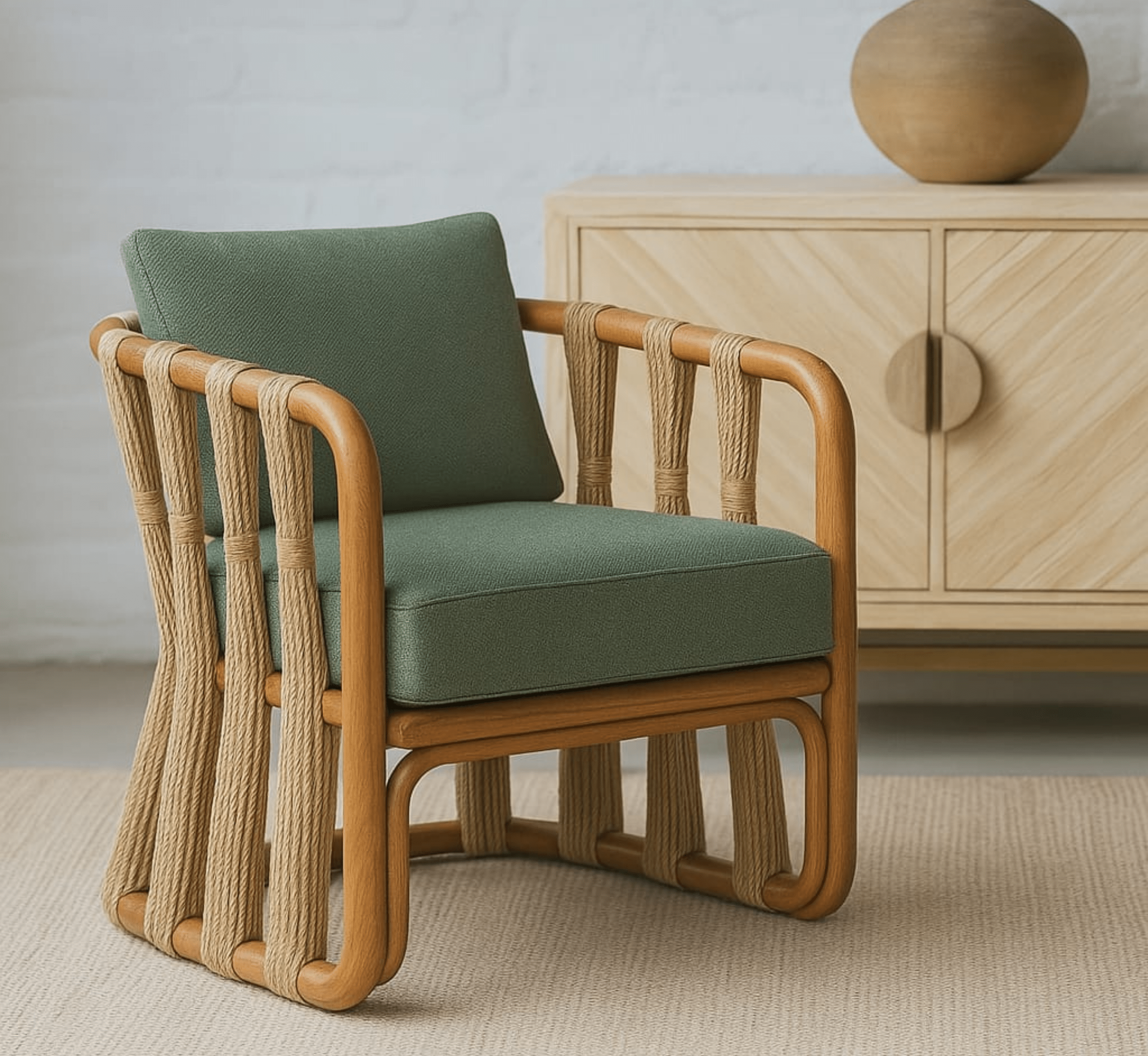 Gharaana Armchairs Mac & Morgan Plush Armchair