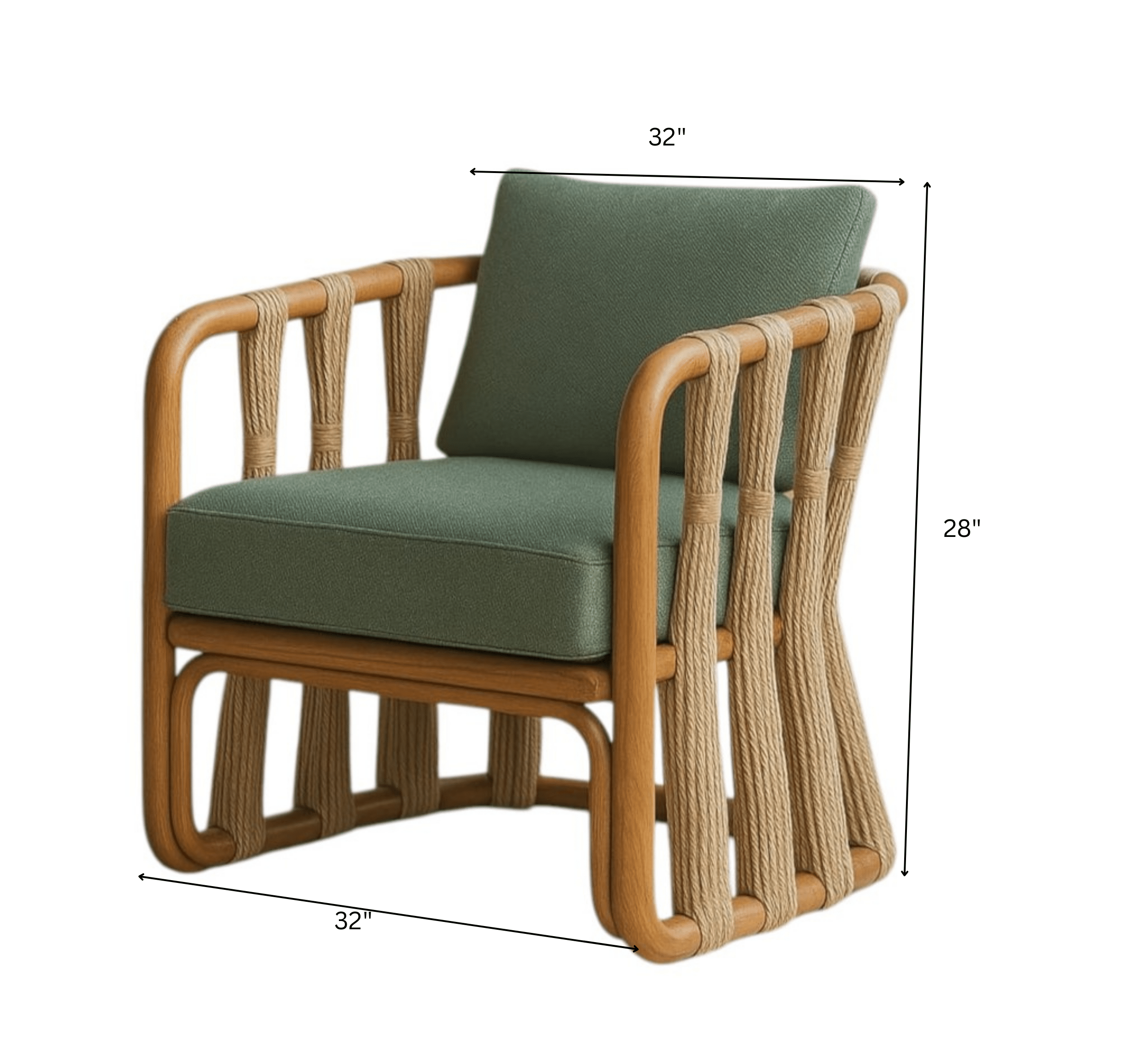 Gharaana Armchairs Mac & Morgan Plush Armchair