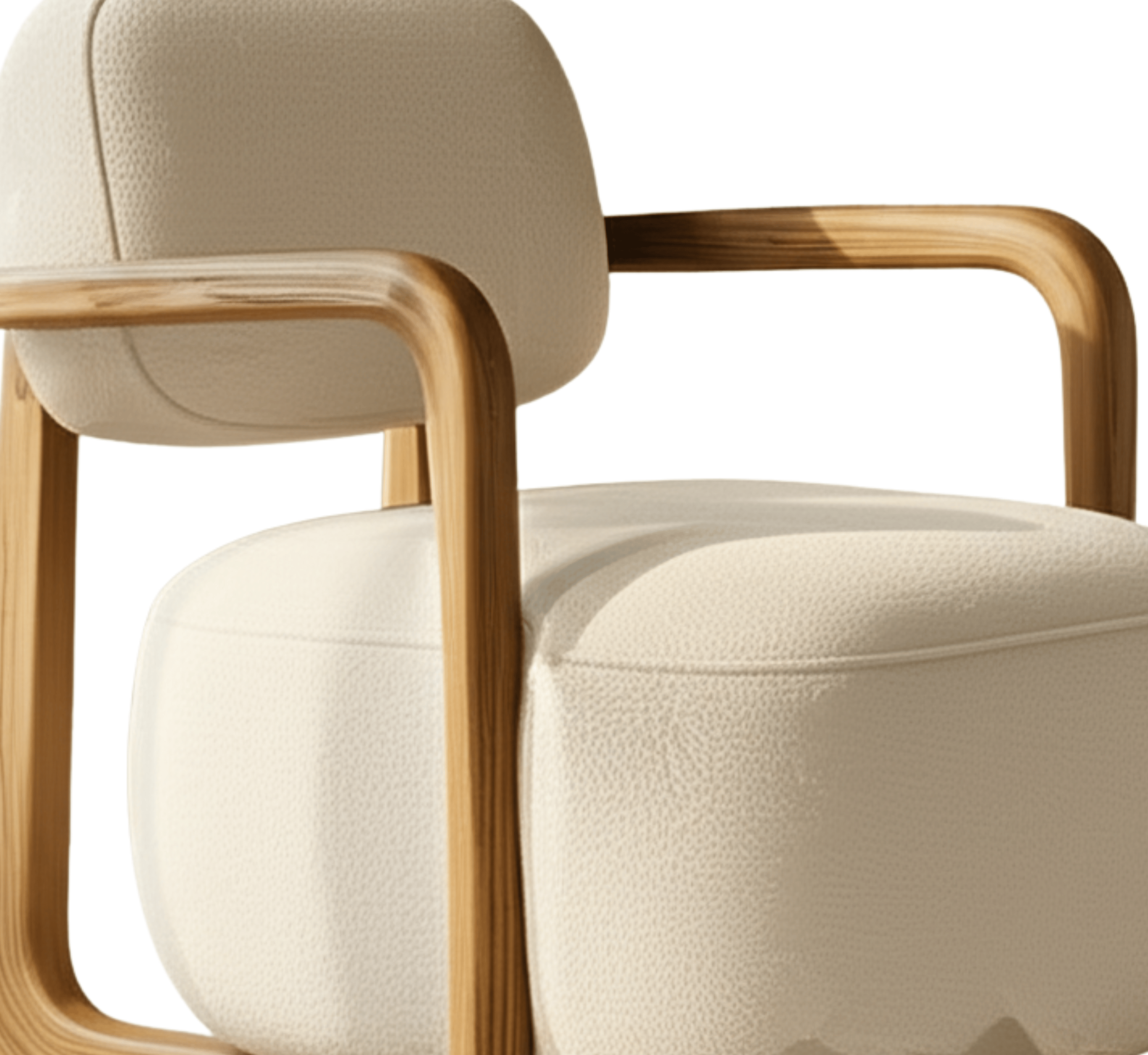 Gharaana Armchairs Ojas Wooden Plush Armchair