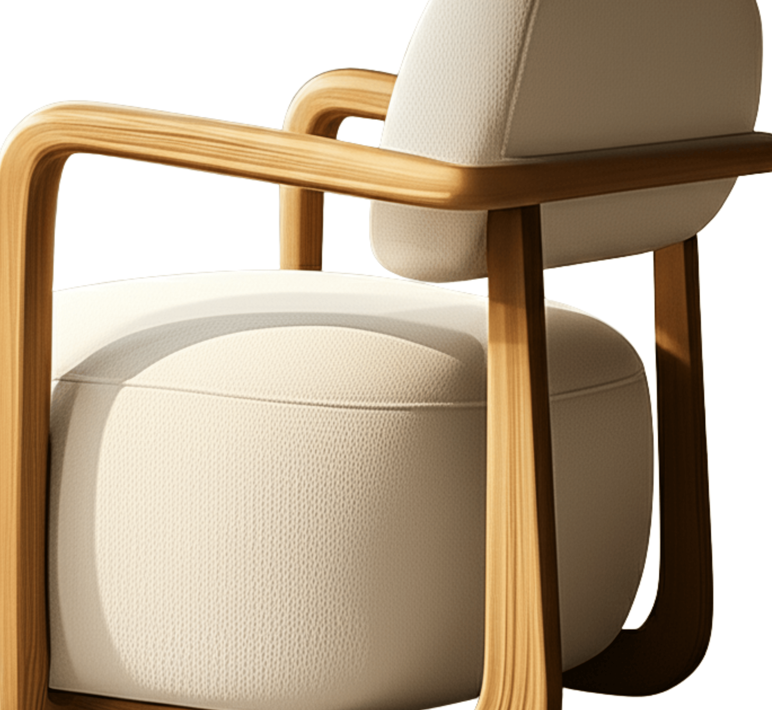 Gharaana Armchairs Ojas Wooden Plush Armchair