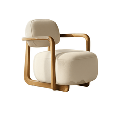Gharaana Armchairs Ojas Wooden Plush Armchair