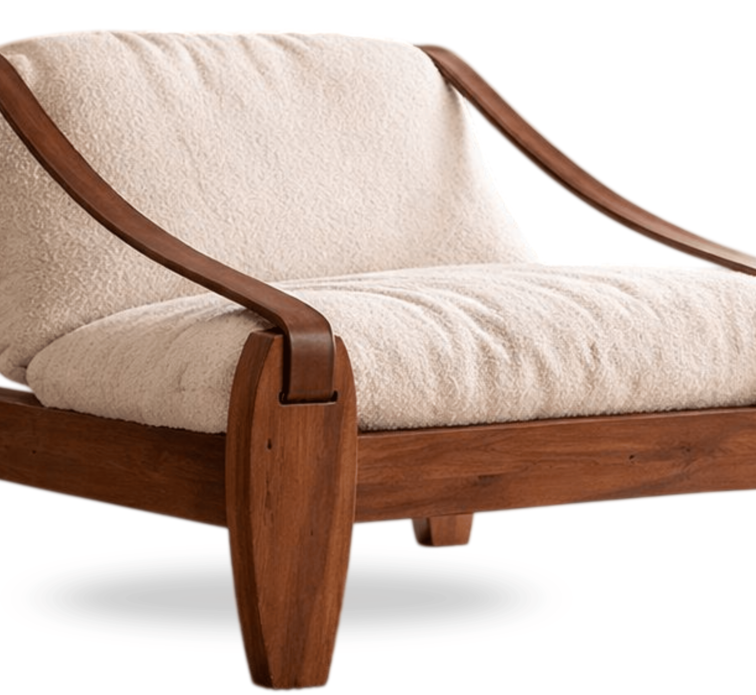 Gharaana Armchairs Prive Wooden Plush Armchair