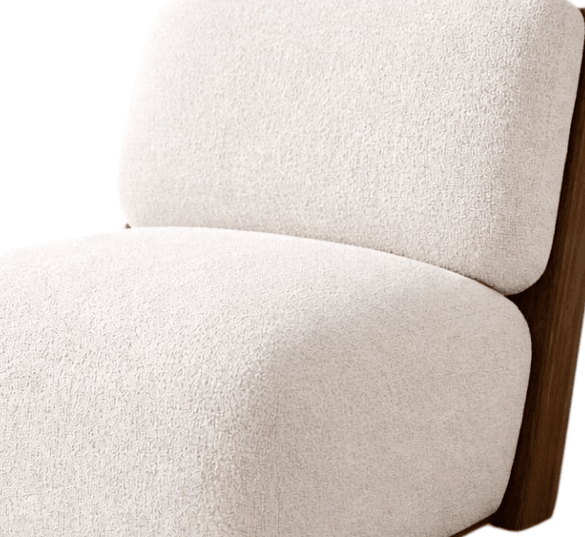 Saanjh Wooden Plush Armchair - Armchairs - Gharaana