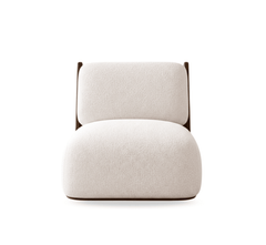 Saanjh Wooden Plush Armchair - Armchairs - Gharaana