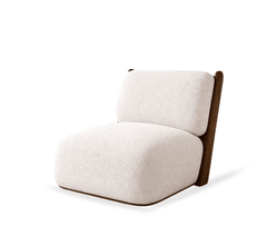 Saanjh Wooden Plush Armchair - Armchairs - Gharaana