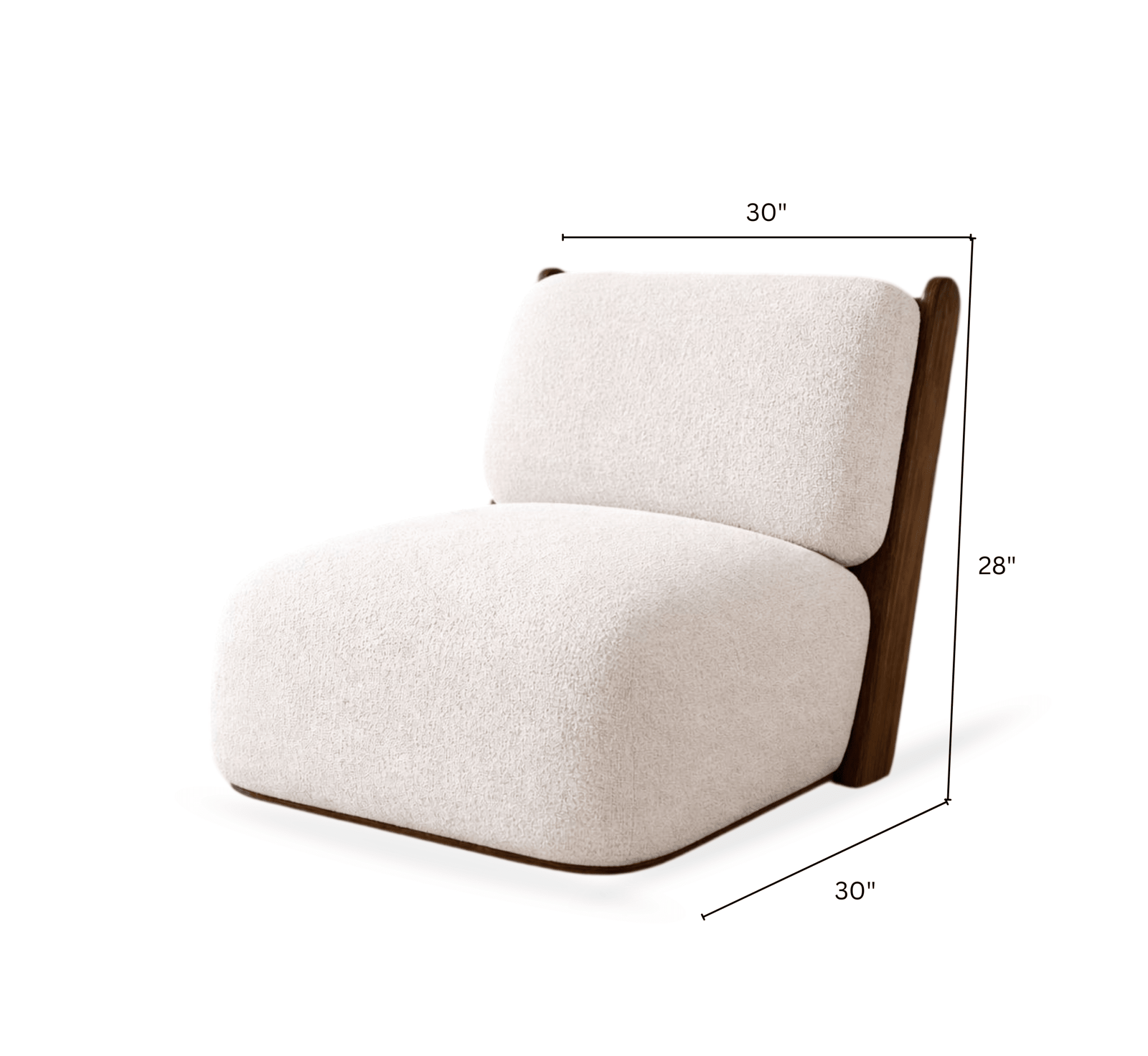 Saanjh Wooden Plush Armchair - Armchairs - Gharaana