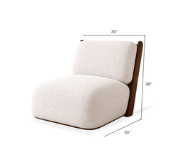 Saanjh Wooden Plush Armchair - Armchairs - Gharaana