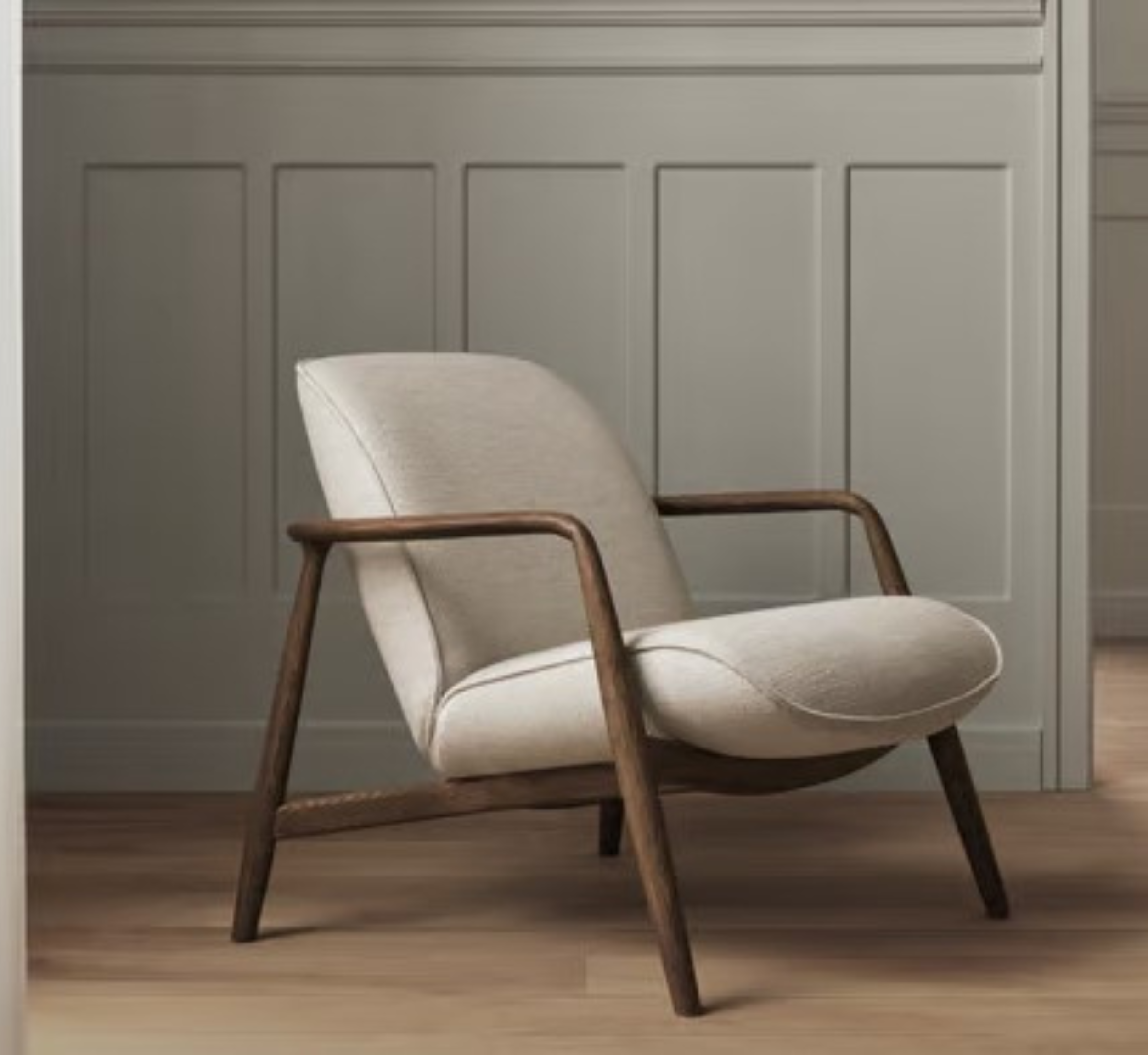 Gharaana Armchairs Slique Wooden Upholstered Armchair