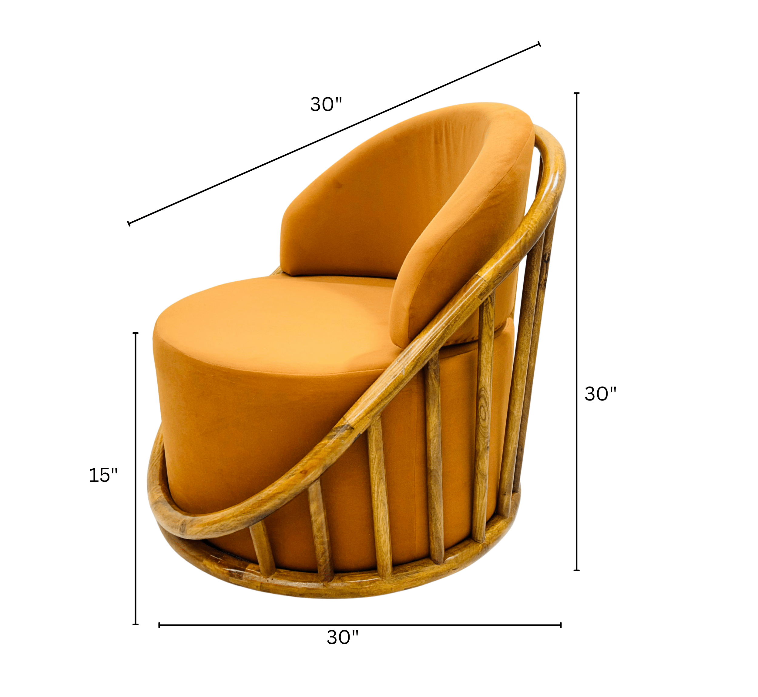 Gharaana Armchairs Sloan Plush Armchair