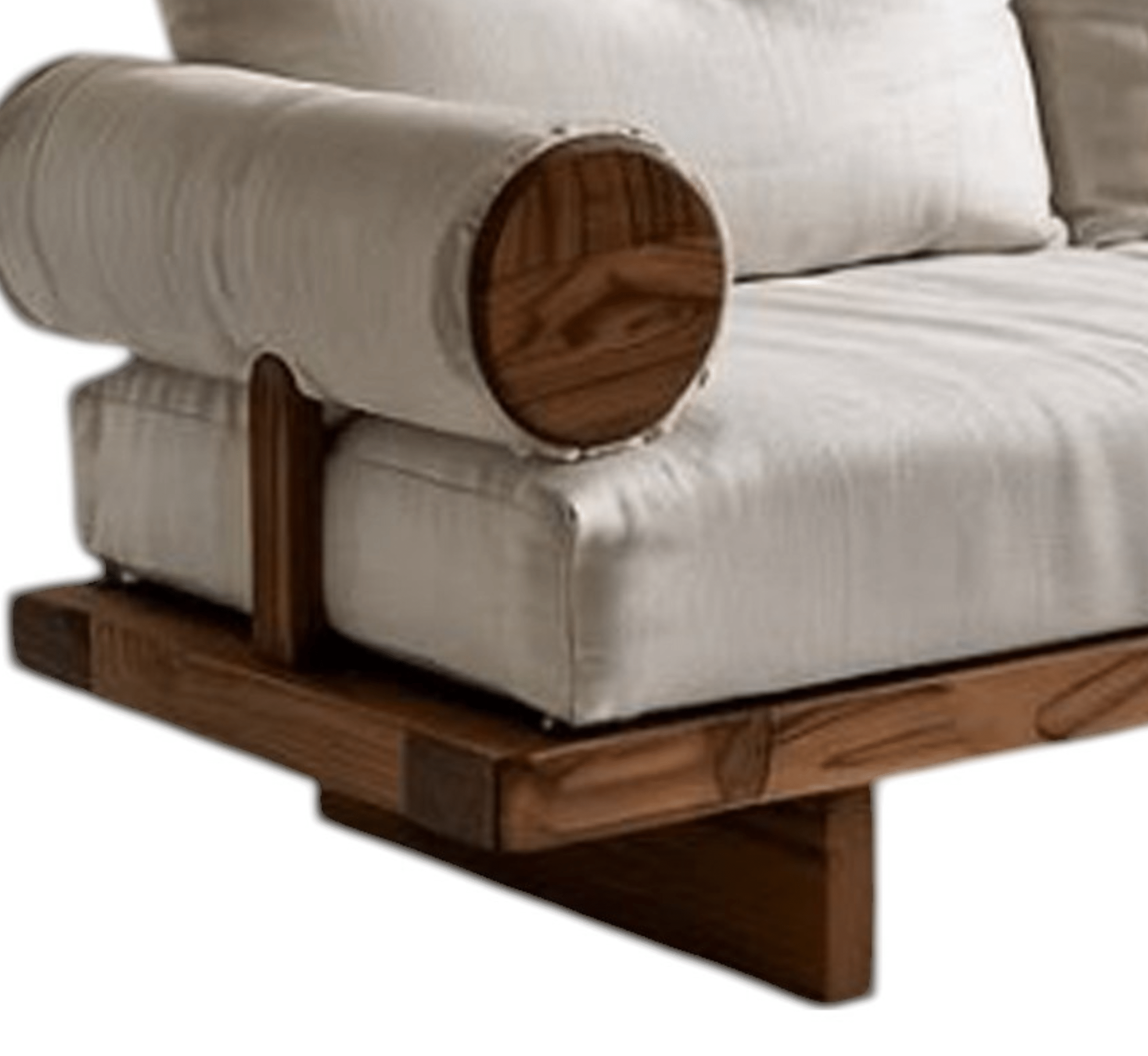 Gharaana Armchairs Swiss Wooden Plush Armchair
