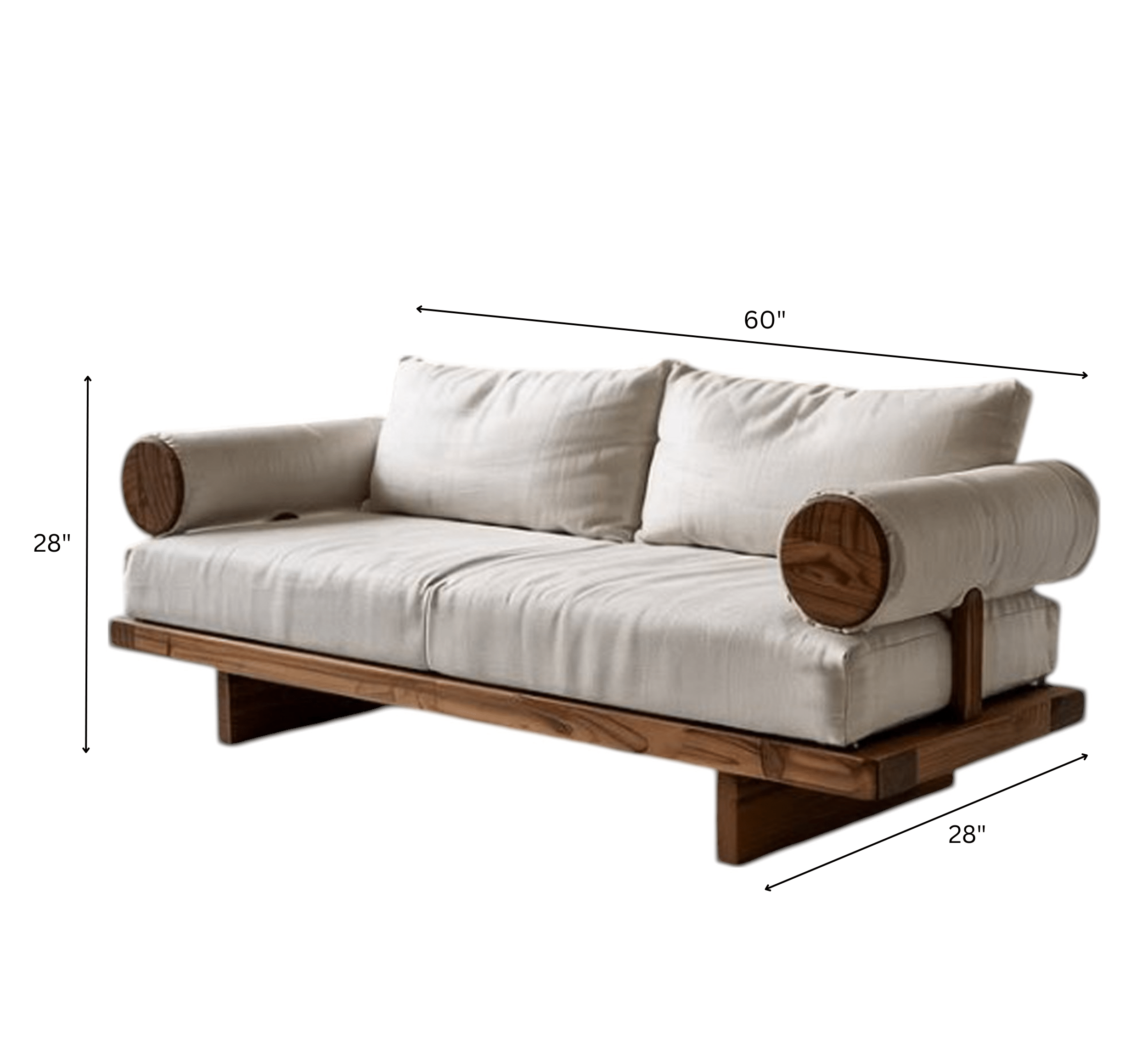 Gharaana Armchairs Swiss Wooden Plush Sofa