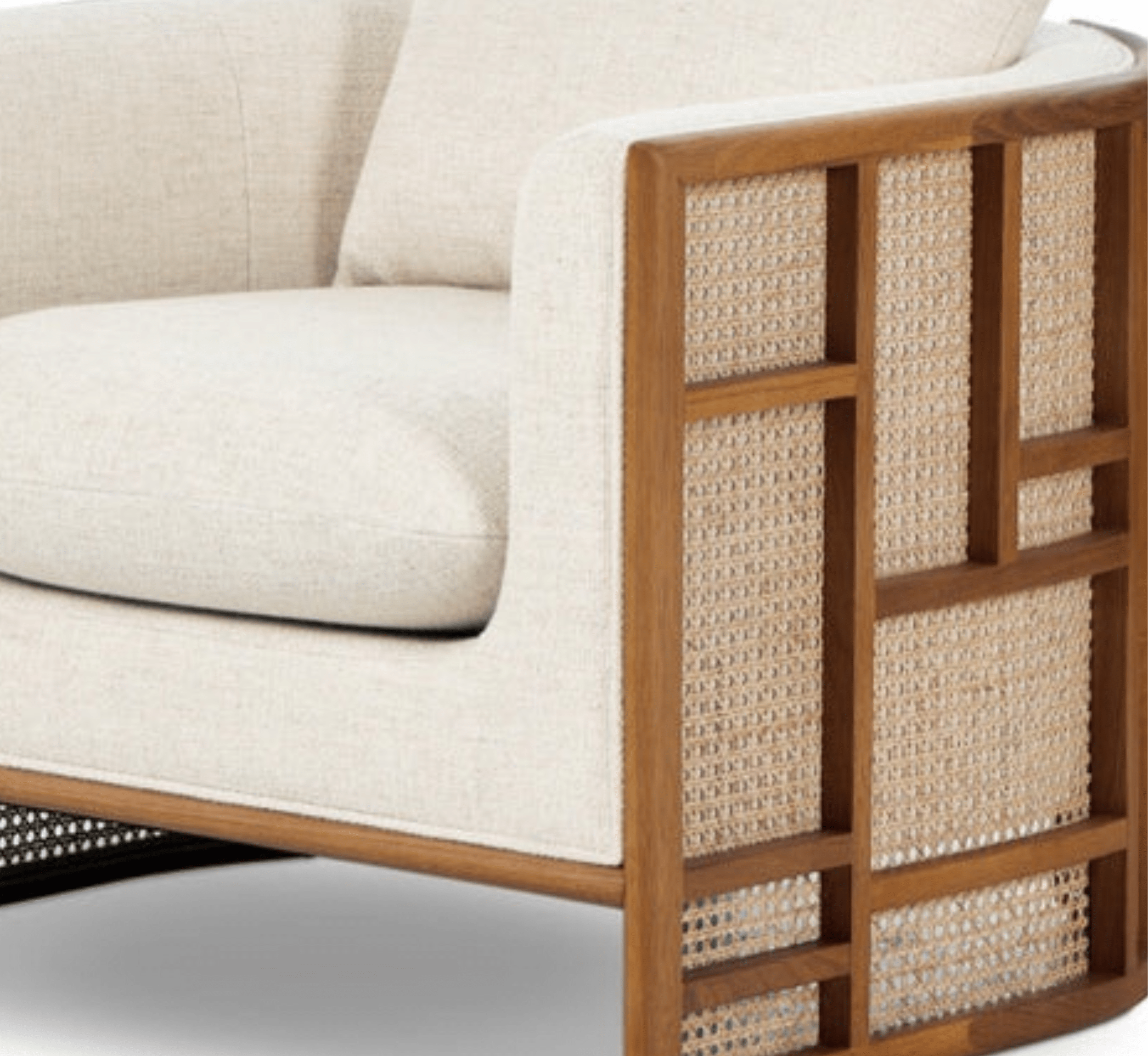 Gharaana Armchairs Veda Wooden Upholstered Armchair