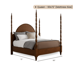 Gharaana Beds Anaya 100% Solid Wood Poster Bed