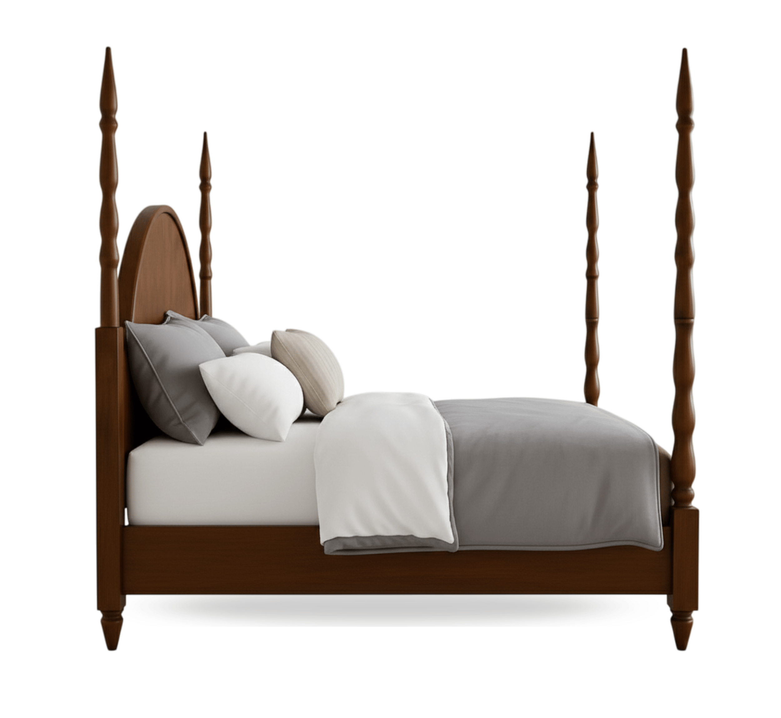 Gharaana Beds Anaya 100% Solid Wood Poster Bed