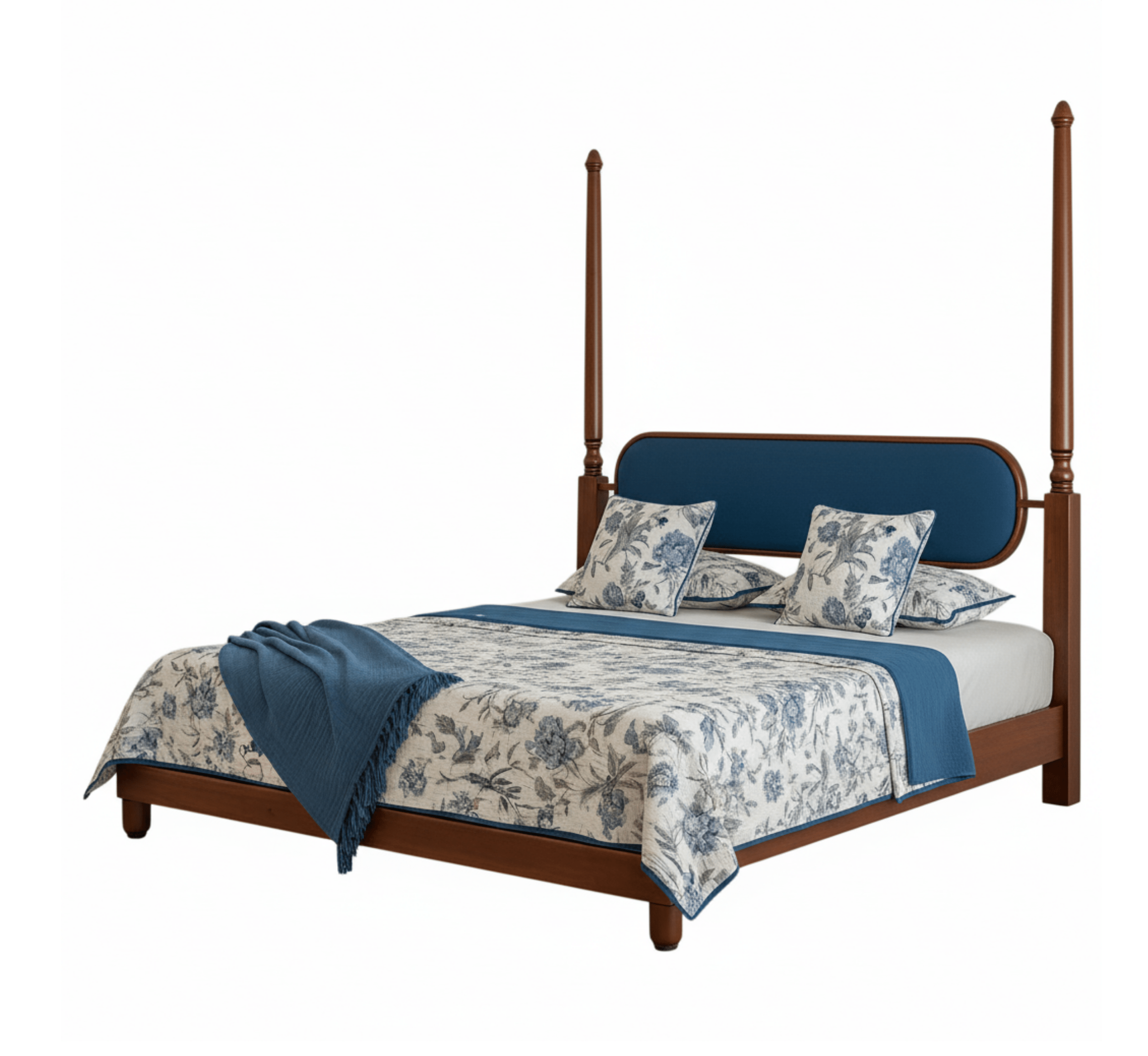 Gharaana Beds Aqua 100% Solid Wood Bed