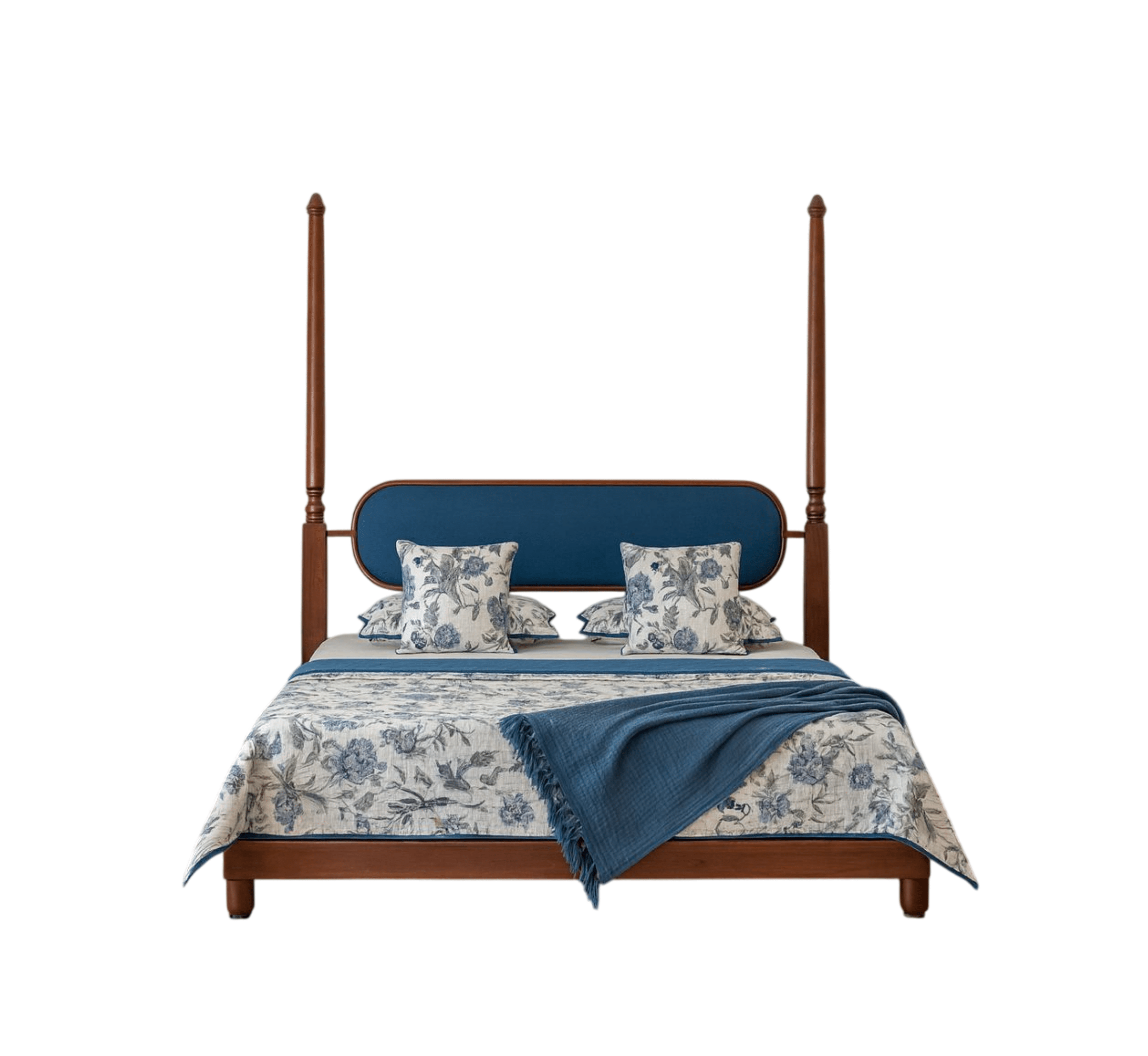 Gharaana Beds Aqua 100% Solid Wood Bed