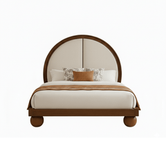 Gharaana Beds Bulaq 100% Solid Wood Upholstered Bed