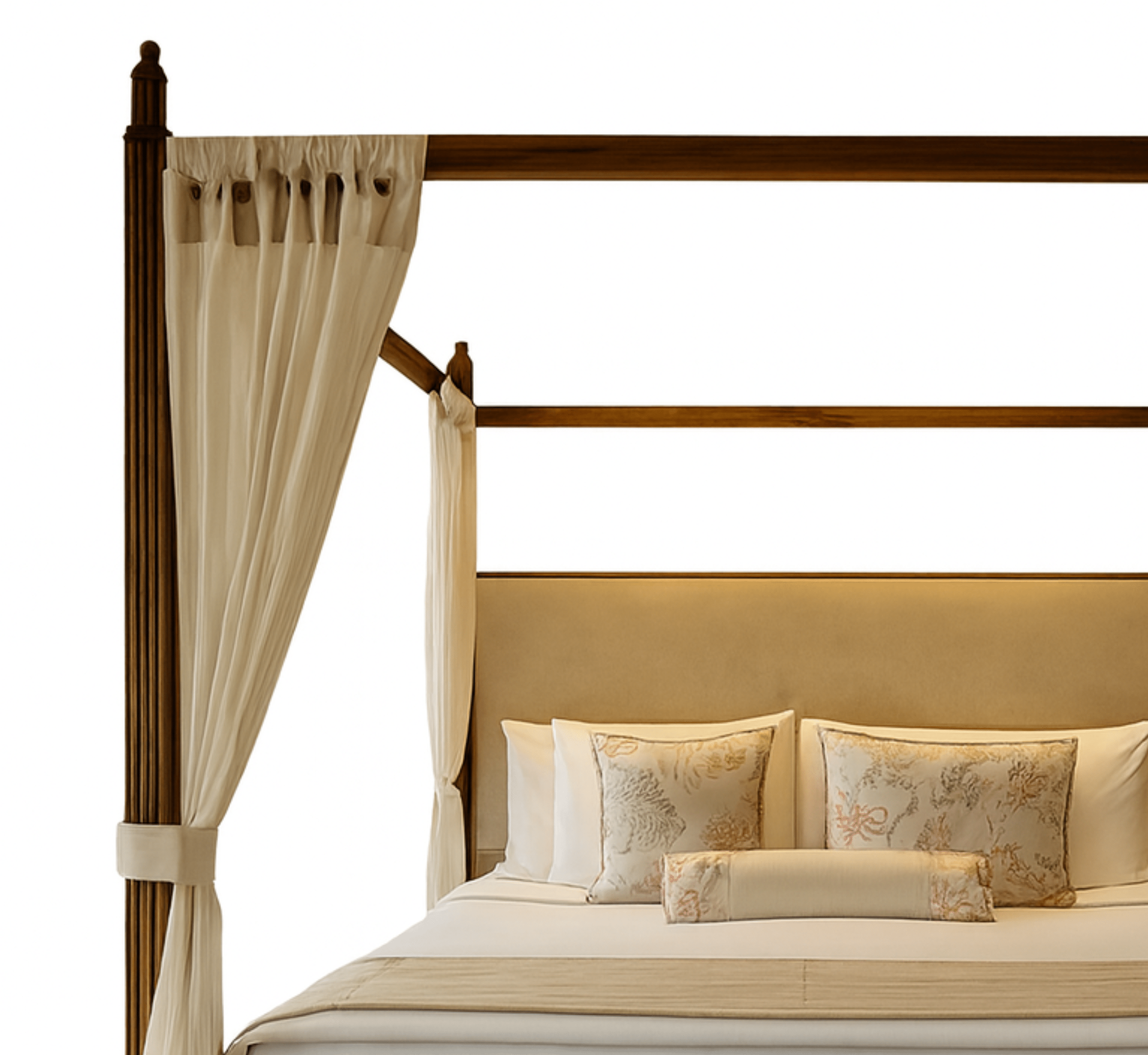 Gharaana Beds Dawn 100% Solid Wood Poster Bed