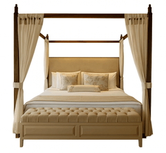 Gharaana Beds Dawn 100% Solid Wood Poster Bed