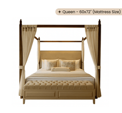 Gharaana Beds Dawn 100% Solid Wood Poster Bed