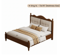 Gharaana Beds Hunar 100% Solid Wood Upholstered Bed