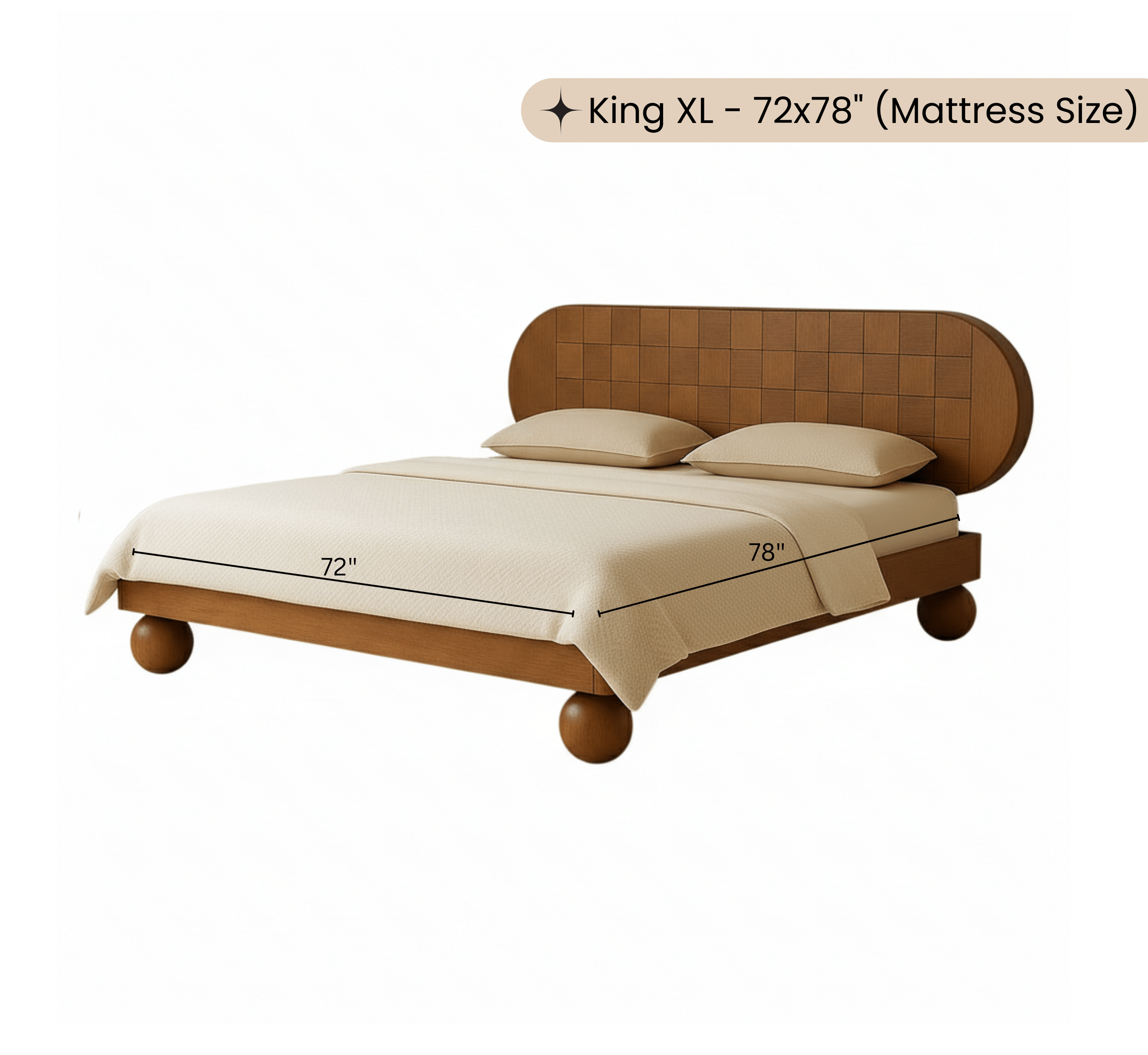 Gharaana Beds Isha 100% Solid Wood Bed