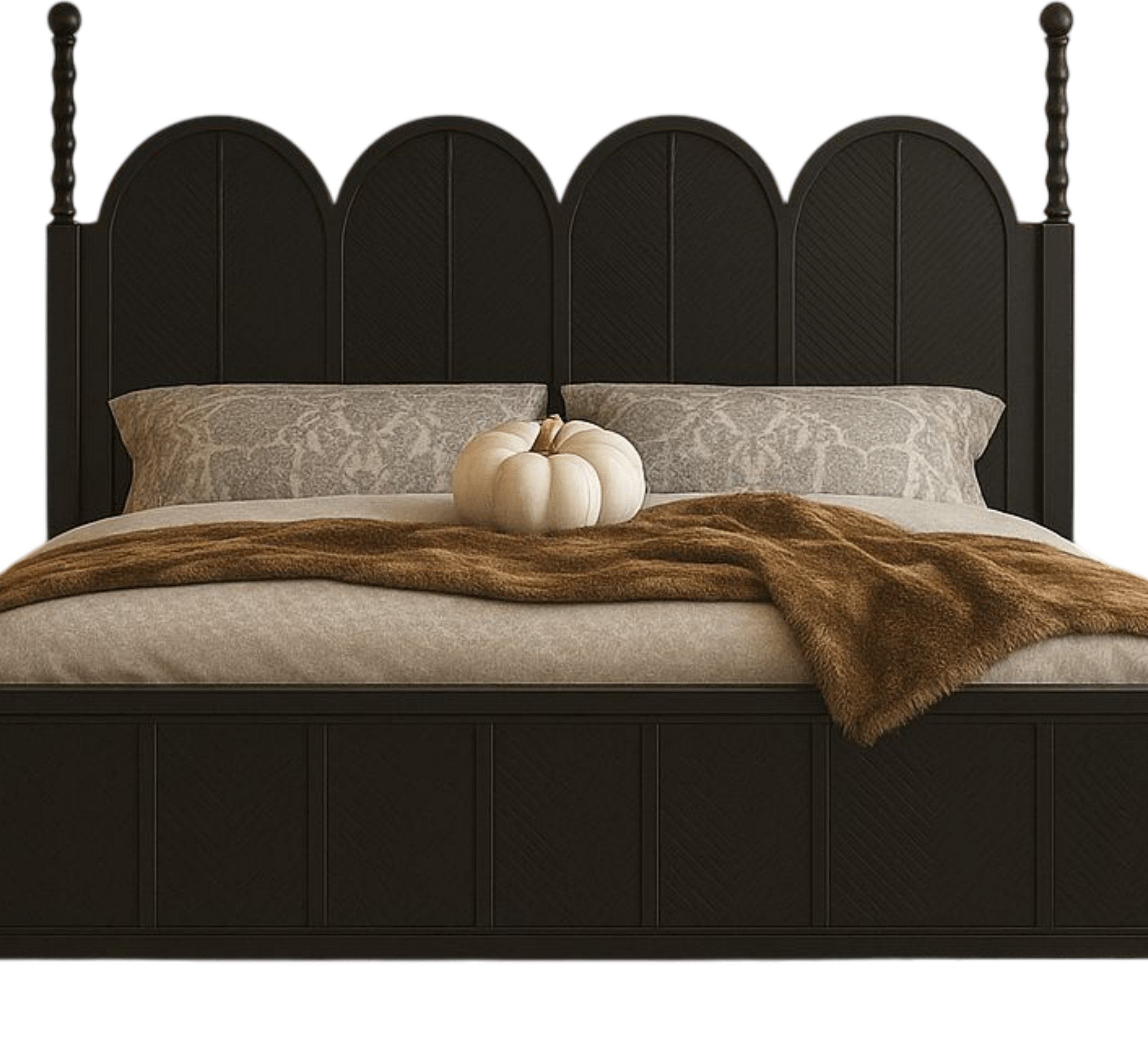Gharaana Beds Kavya 100% Solid Wood Bed