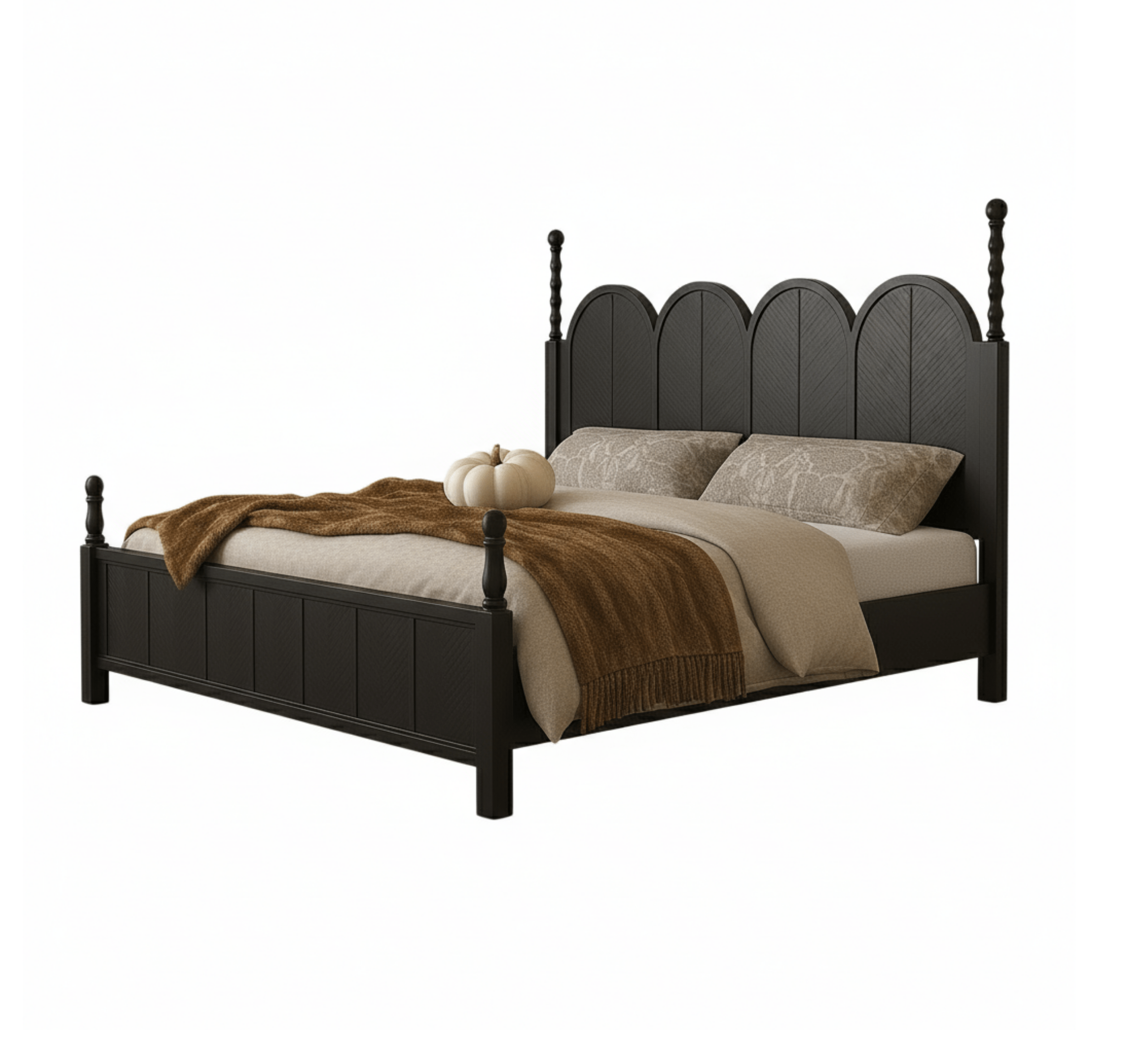 Gharaana Beds Kavya 100% Solid Wood Bed