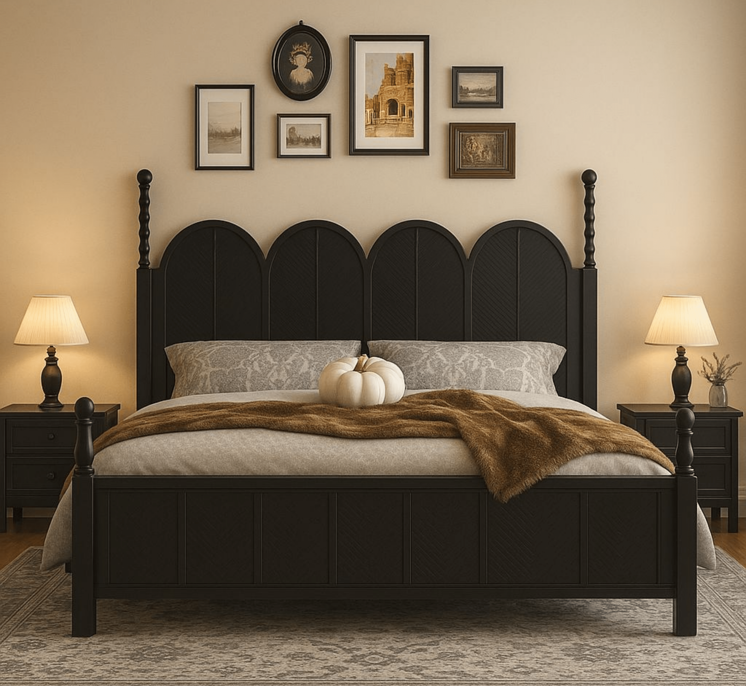 Gharaana Beds Kavya 100% Solid Wood Bed
