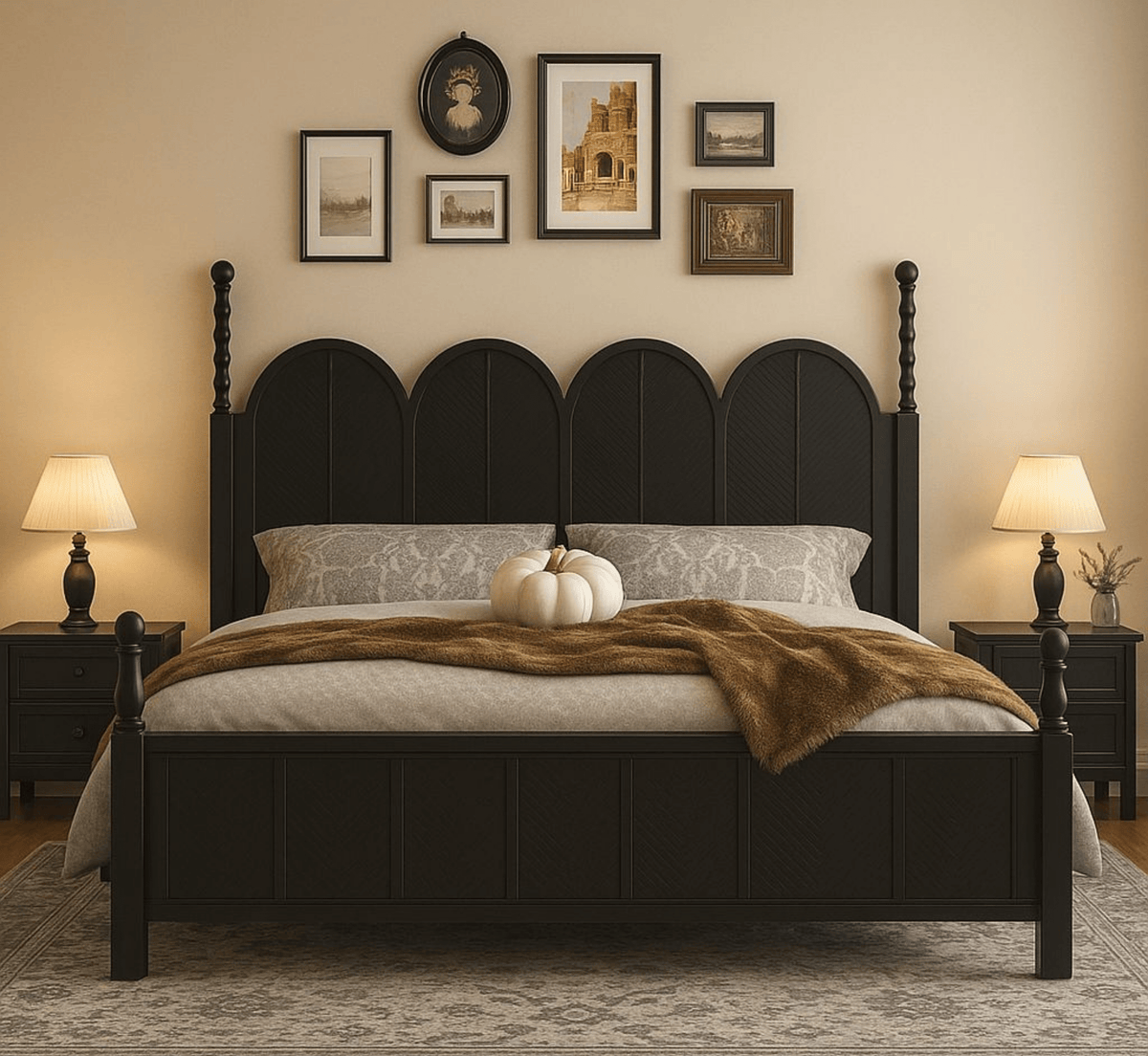 Gharaana Beds Kavya 100% Solid Wood Bed
