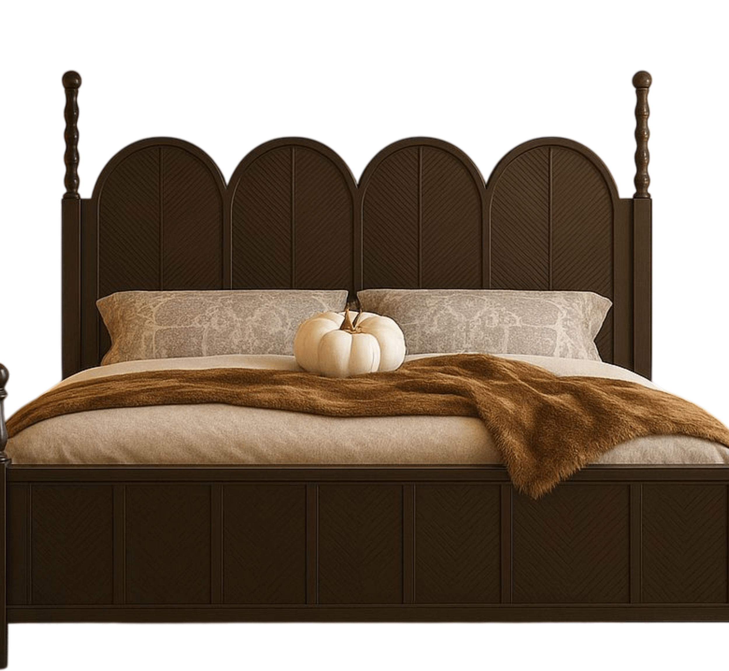 Gharaana Beds Kavya 100% Solid Wood Bed
